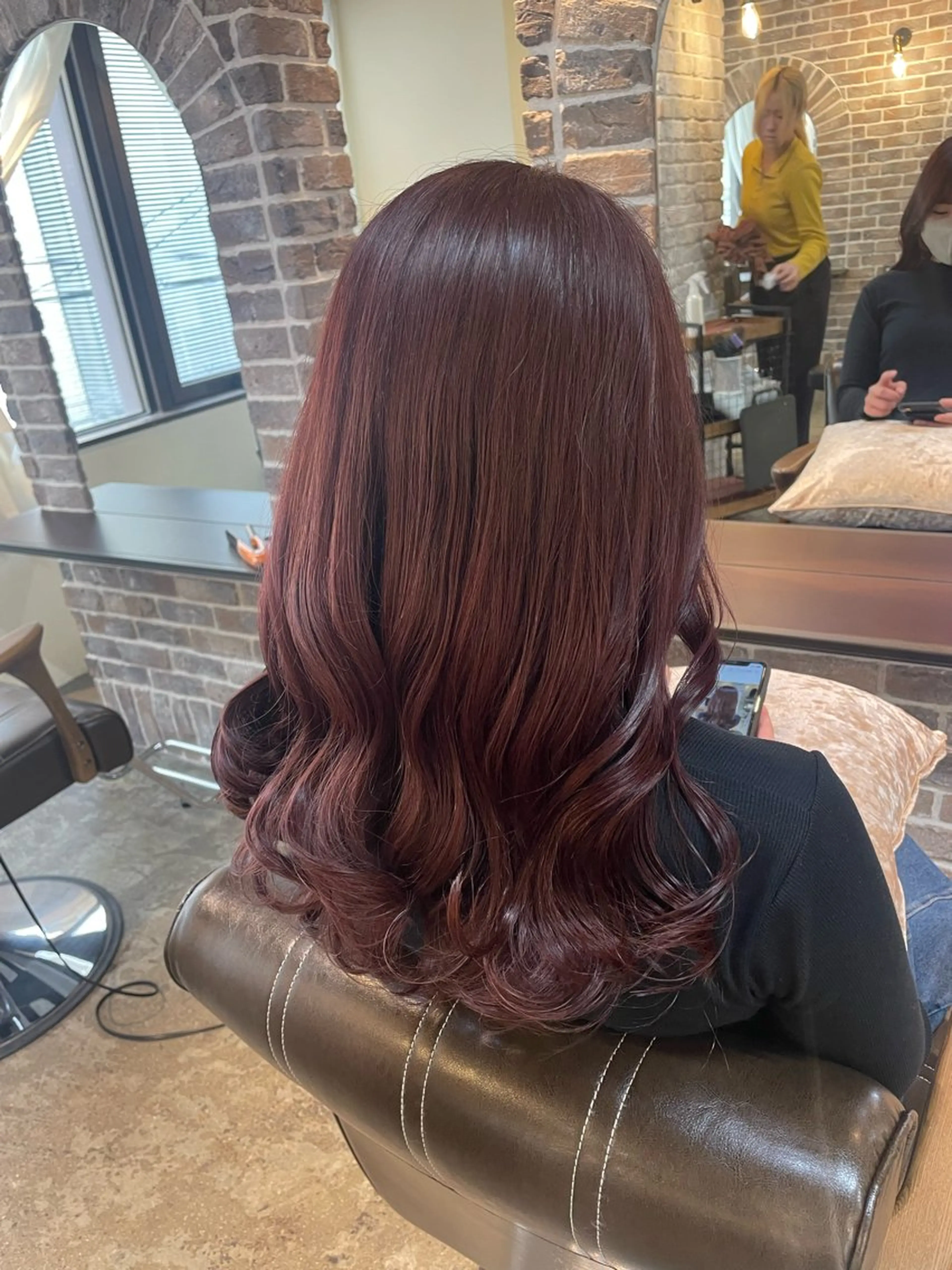 セミロング カラー ブリーチ ブリーチなしカラー ピンクカラー ACROあべの店所属・艶カラー/インナー /グラデ/大西小百合のヘアスタイル