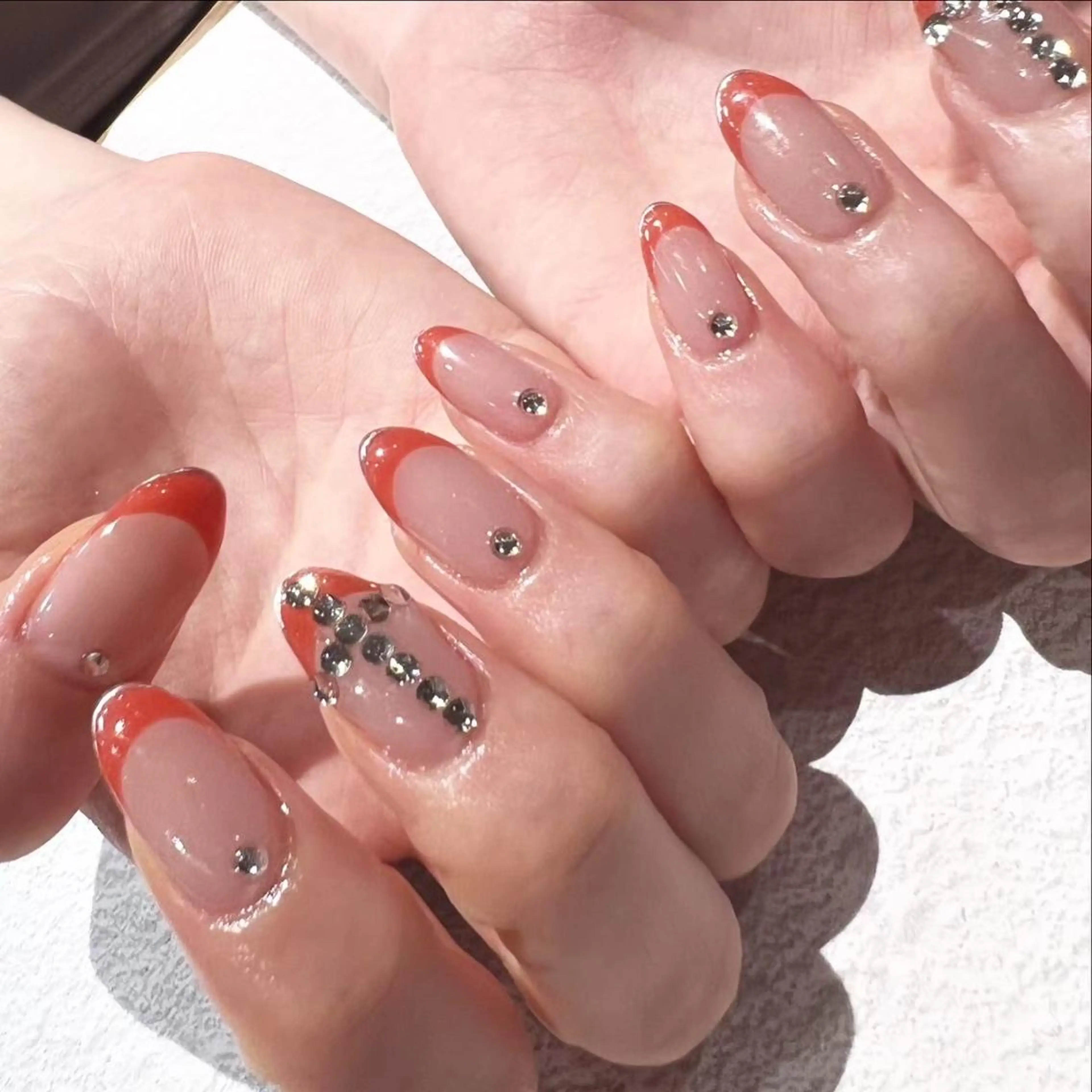 ネイル 長さ出し ジェルネイル グラデーション 韓国ネイル マグネットネイル Ruina 渋谷のネイルデザイン