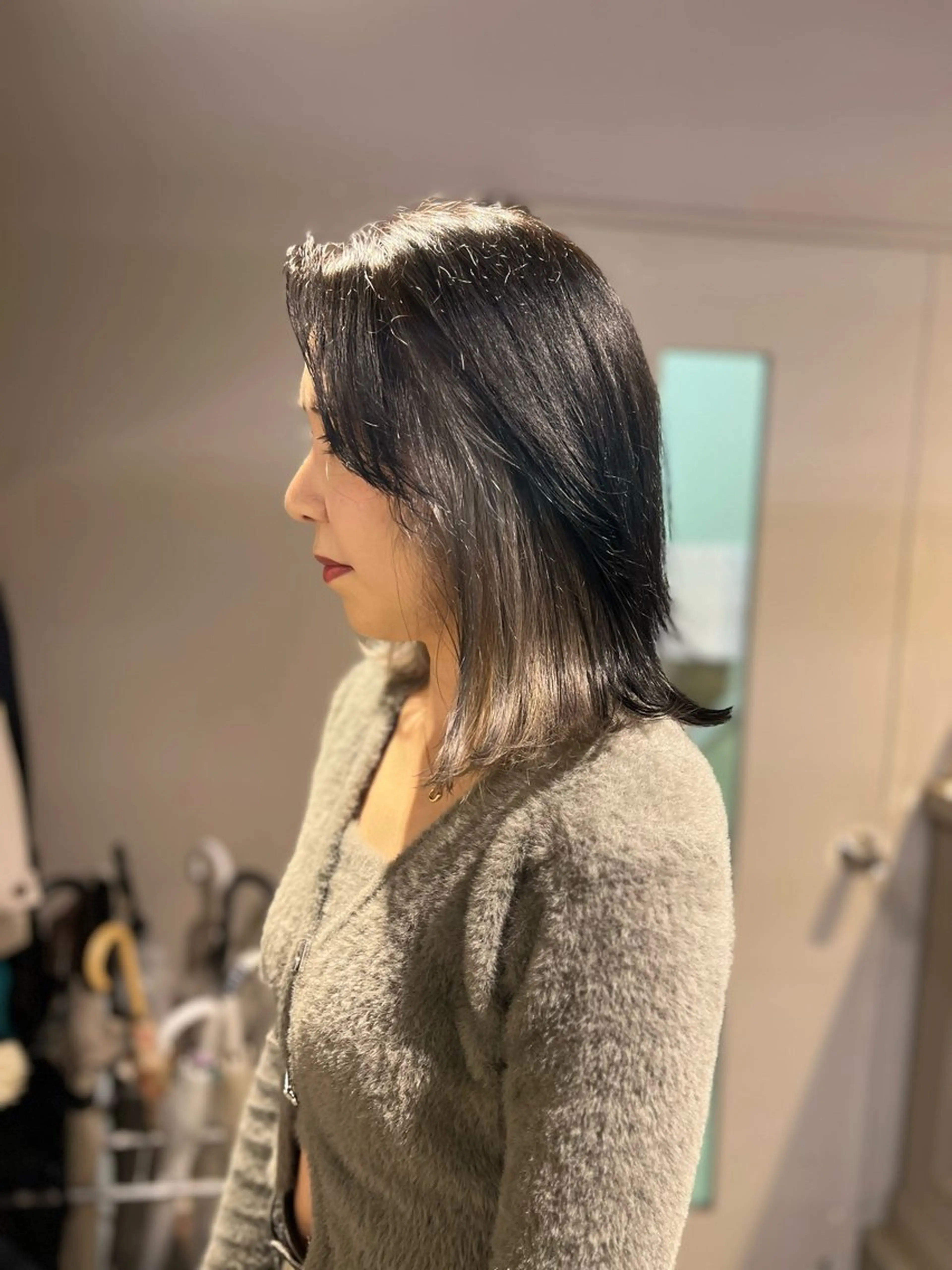 ミディアム カラー ヘアアレンジ カット ヘアカラー トリートメント ヘッドスパ ヘアセット 透明感×韓流ハイ トーン🫧RYUTAのヘアスタイル