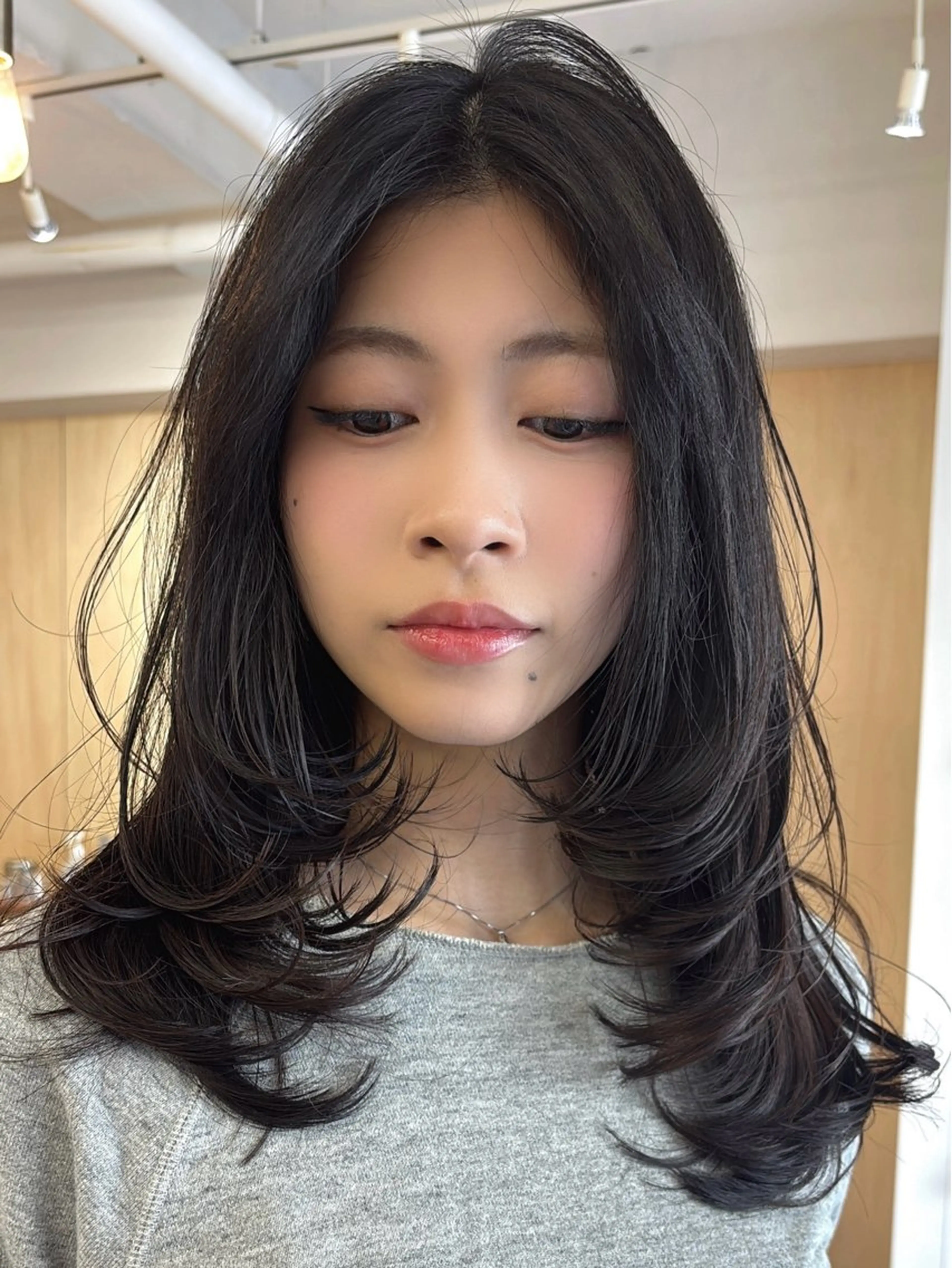 ロング レイヤーカット ボブ/ベージュ /MIYUのヘアスタイル