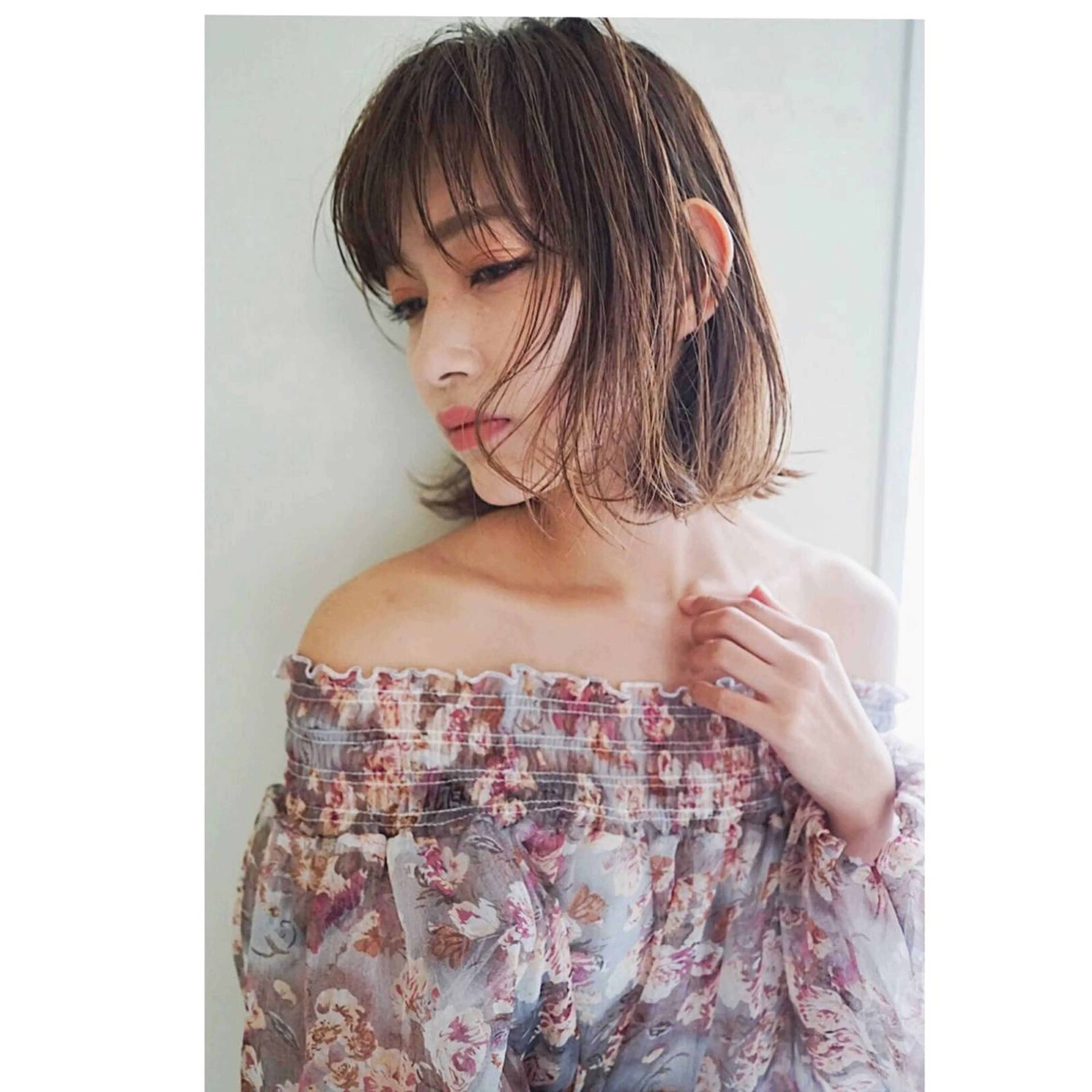 ミディアム ✨艶ブリーチカラー ✨四ノ宮裕己のヘアスタイル