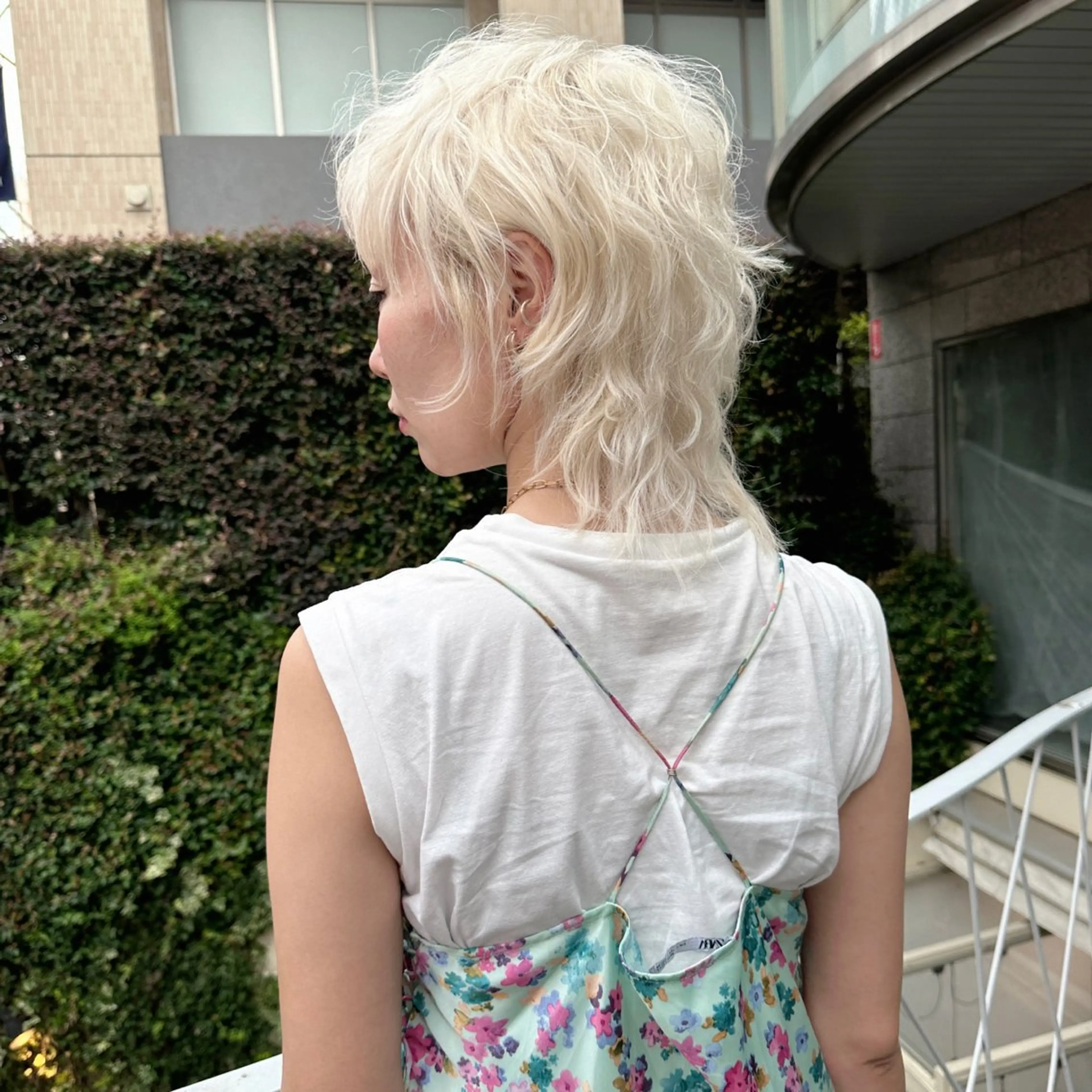 ショート カラー パーマ ハイトーンカラー マレットヘア FBeauty 青山店所属・パーマ特化美容師 表参道のヘアスタイル