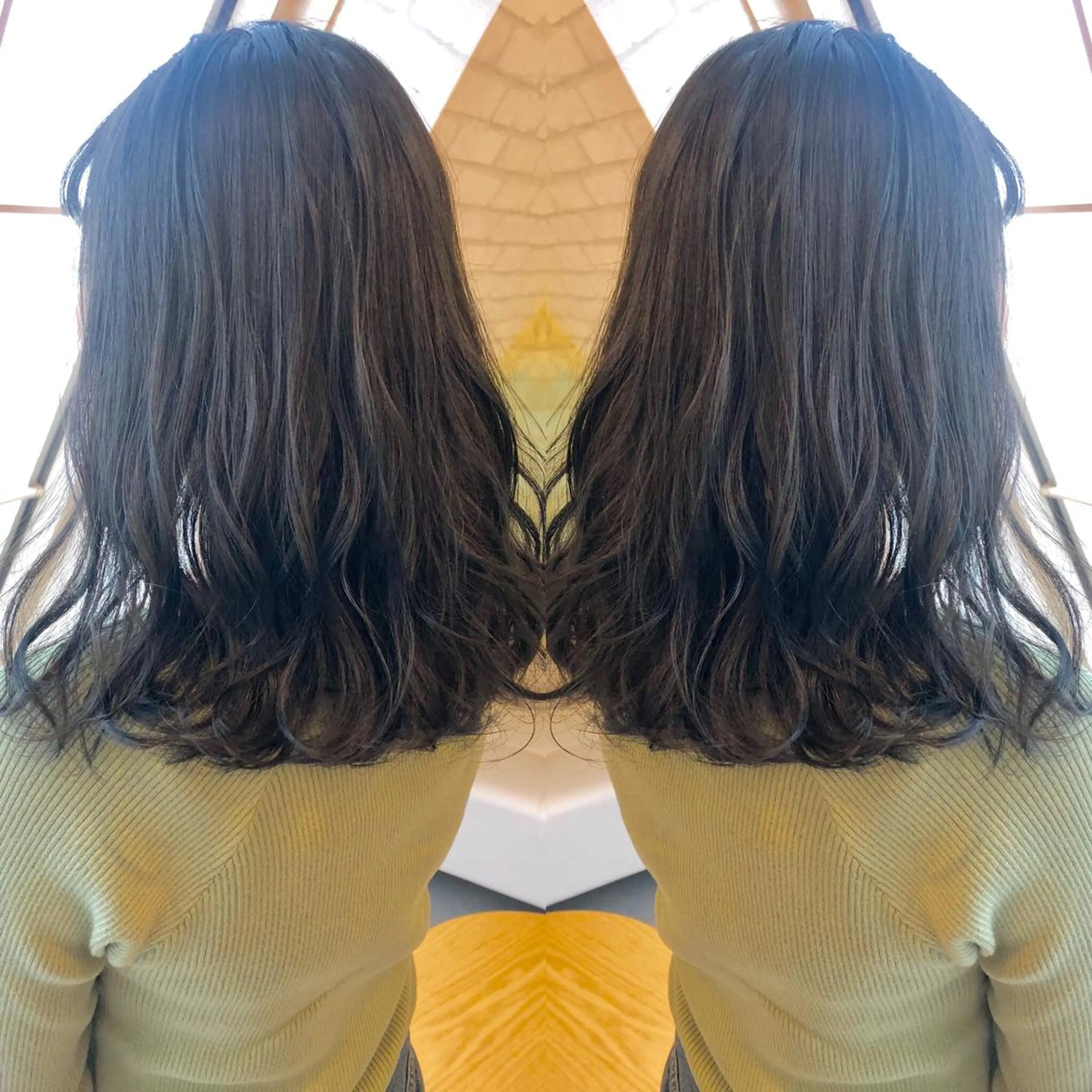 ミディアム カラー カット ヘアカラー トリートメント ♡美髪•艶髪♡砂川 なつきのヘアスタイル