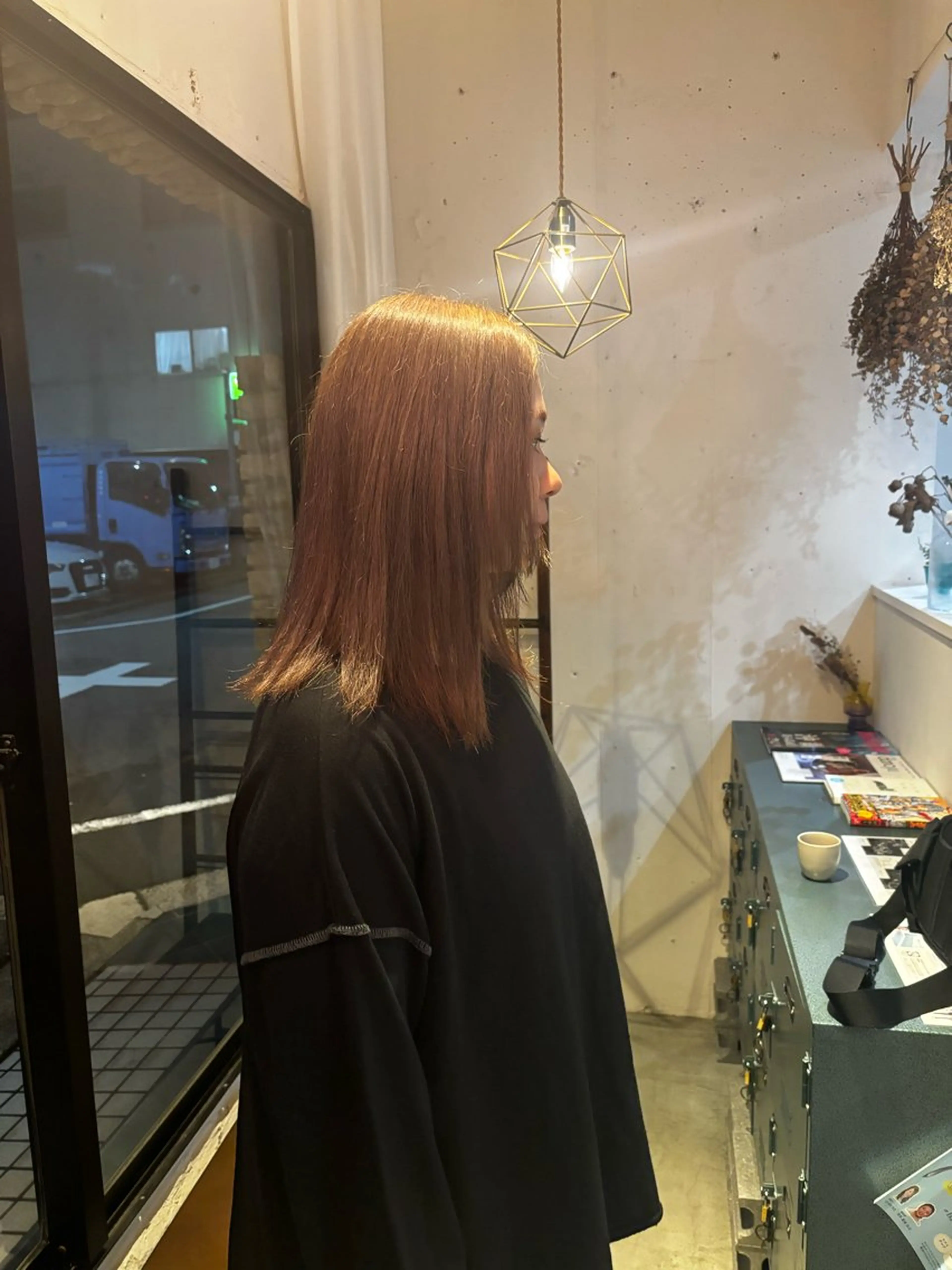 セミロング カラー ヘアカラー 🍒サクラ🍒 /透明感カラー/艶髪のヘアスタイル