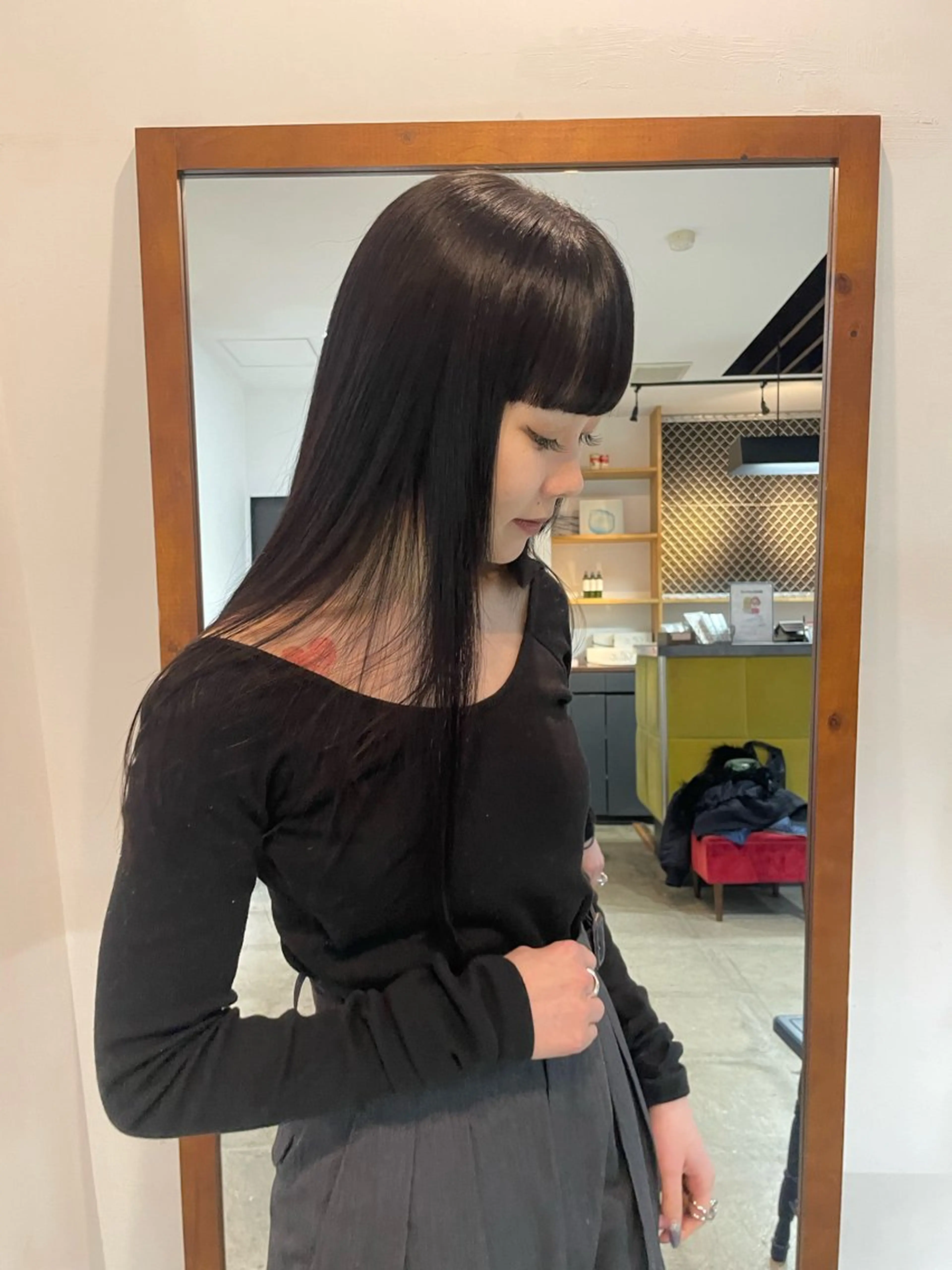 ロング パーマ カット 熊崎 葵のヘアスタイル