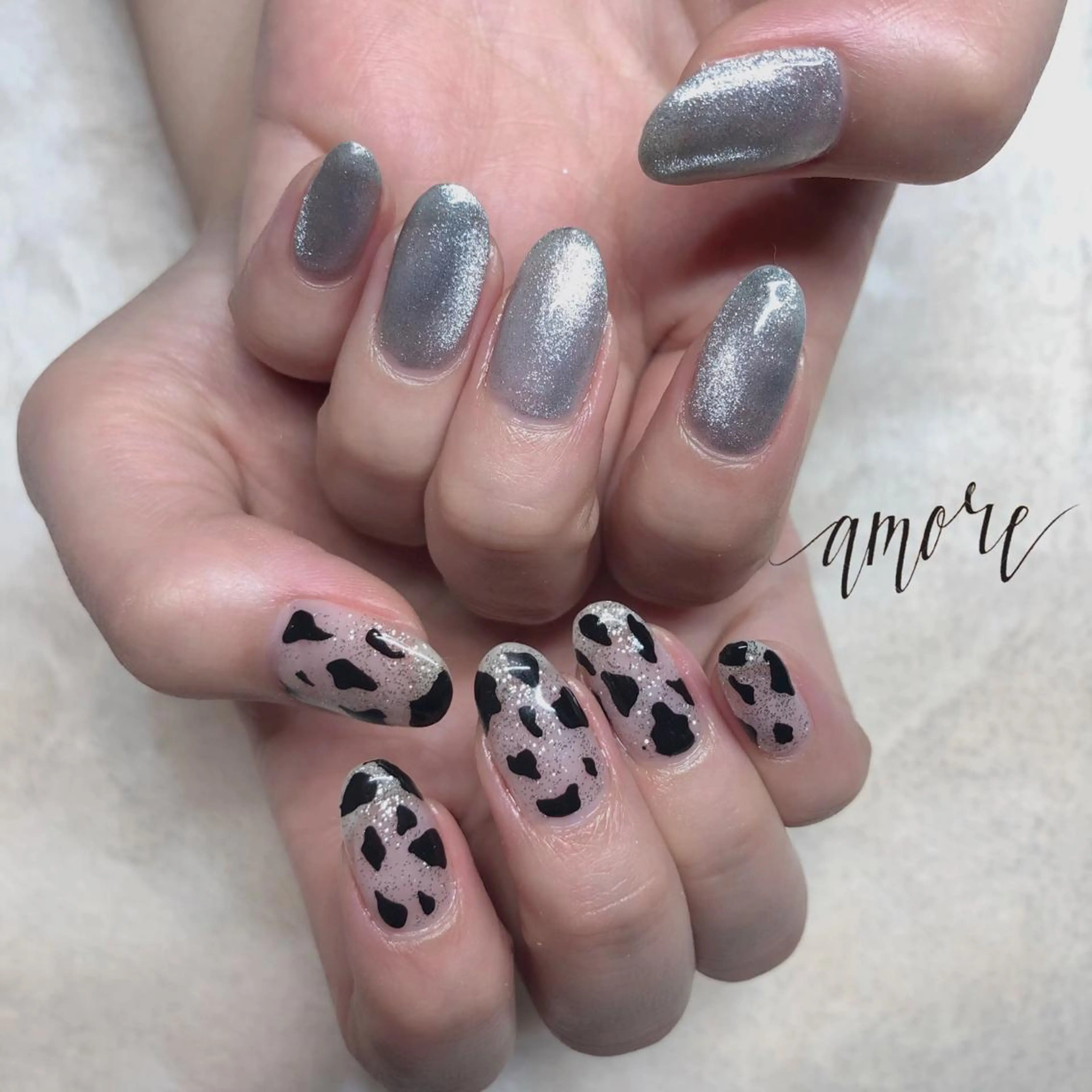 ネイル アートネイル ジェルネイル ラメ(グリッター) マグネットネイル ニュアンスネイル You kyehwaのネイルデザイン