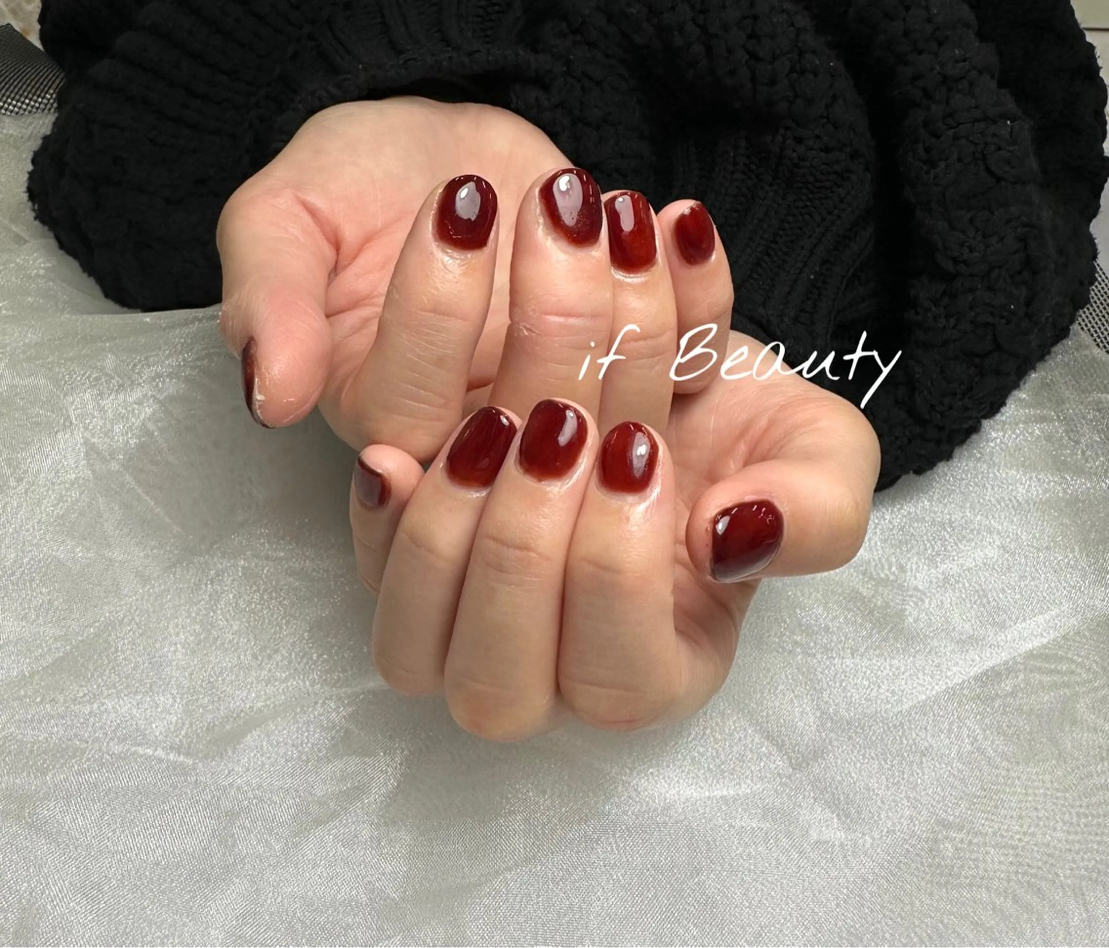 ネイル ジェルネイル ニュアンスネイル ワンカラーネイル パラジェル ショートネイル ハンドネイル if Hair＆Nail Salon所属・IKA /海外ネイル /個性派/ワンホンのネイルデザイン