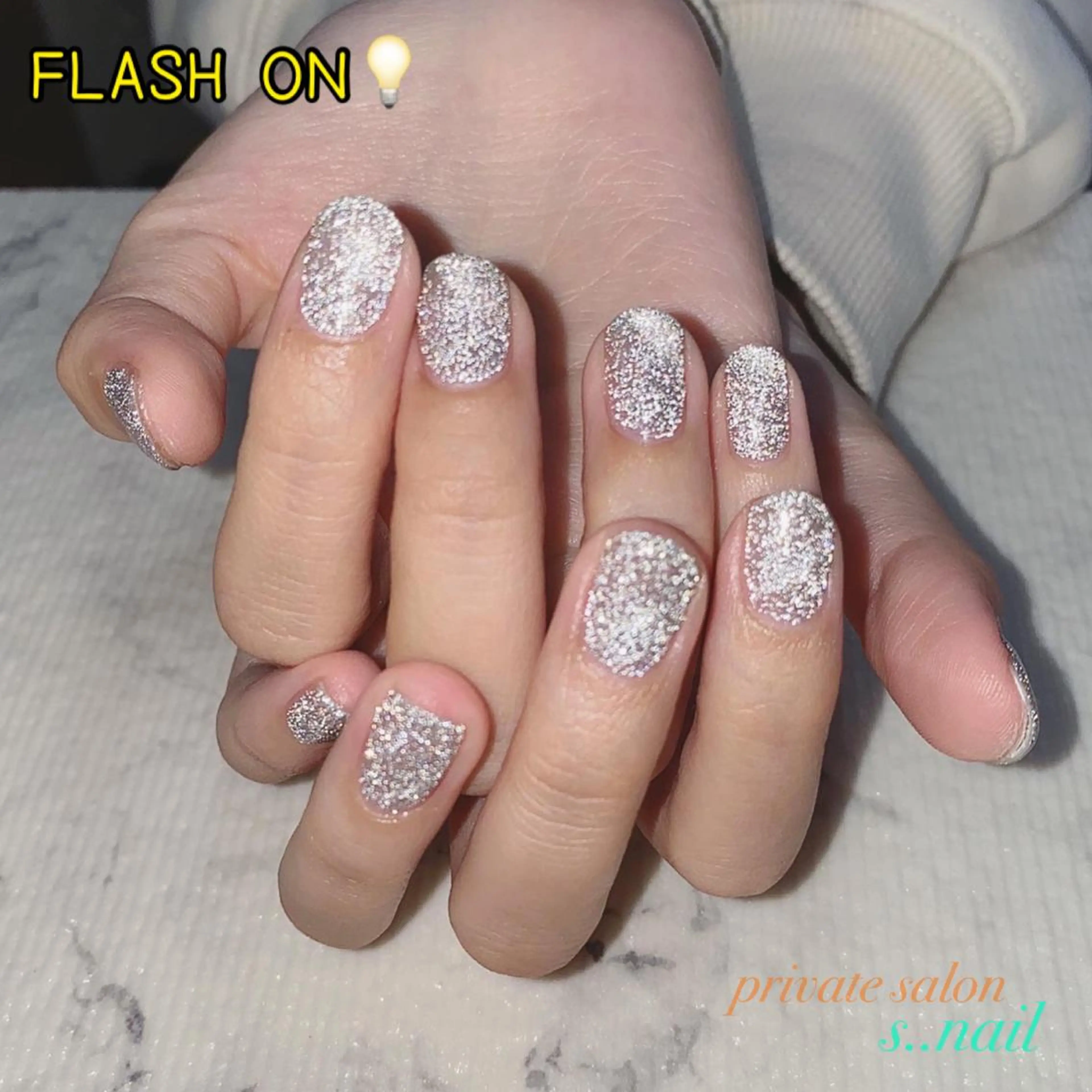 ネイル フラッシュネイル ラメ(グリッター) ハンドネイル フットネイル s..nail / MORITAのネイルデザイン