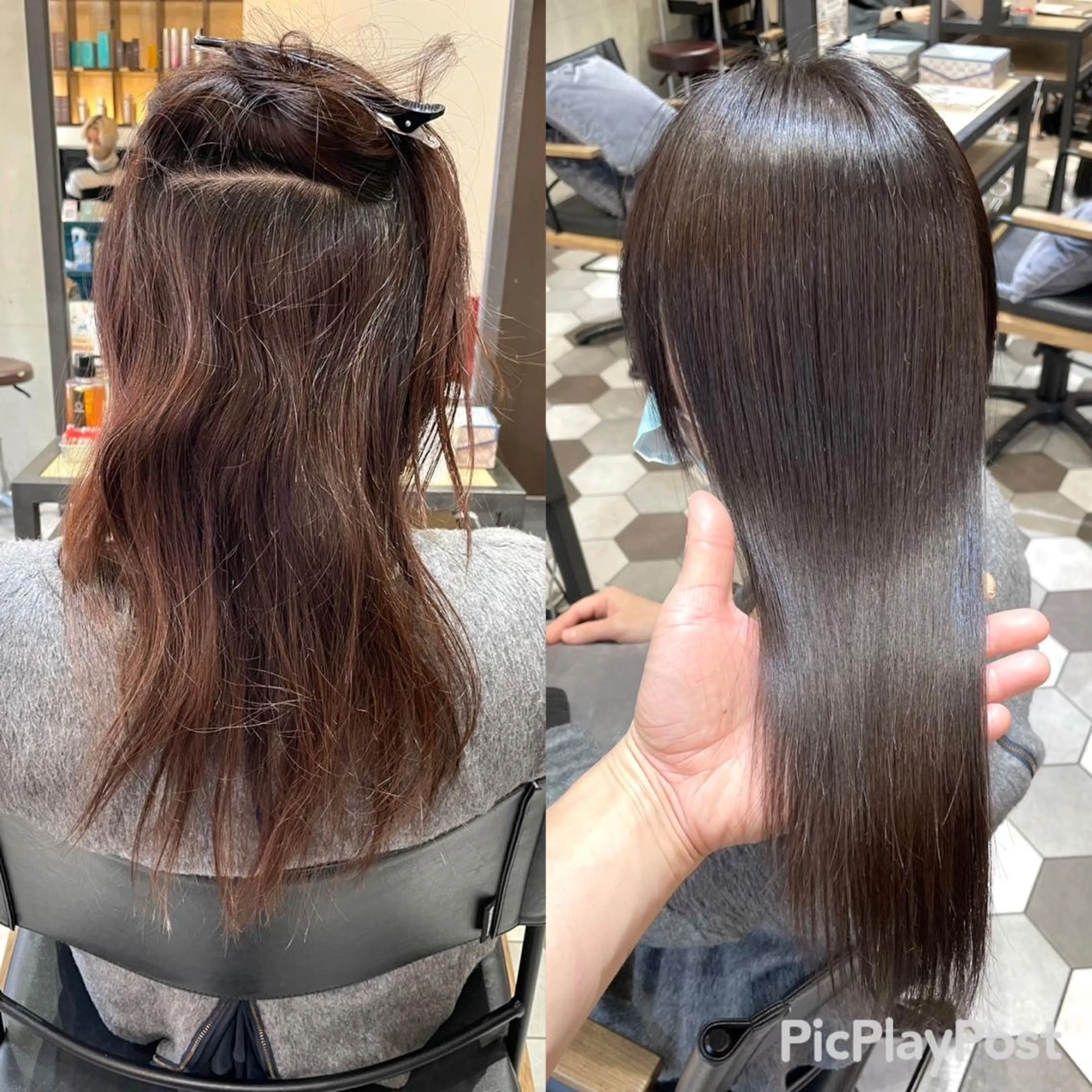 ロング 髪質改善縮毛矯正🫧 村上蒼生のヘアスタイル