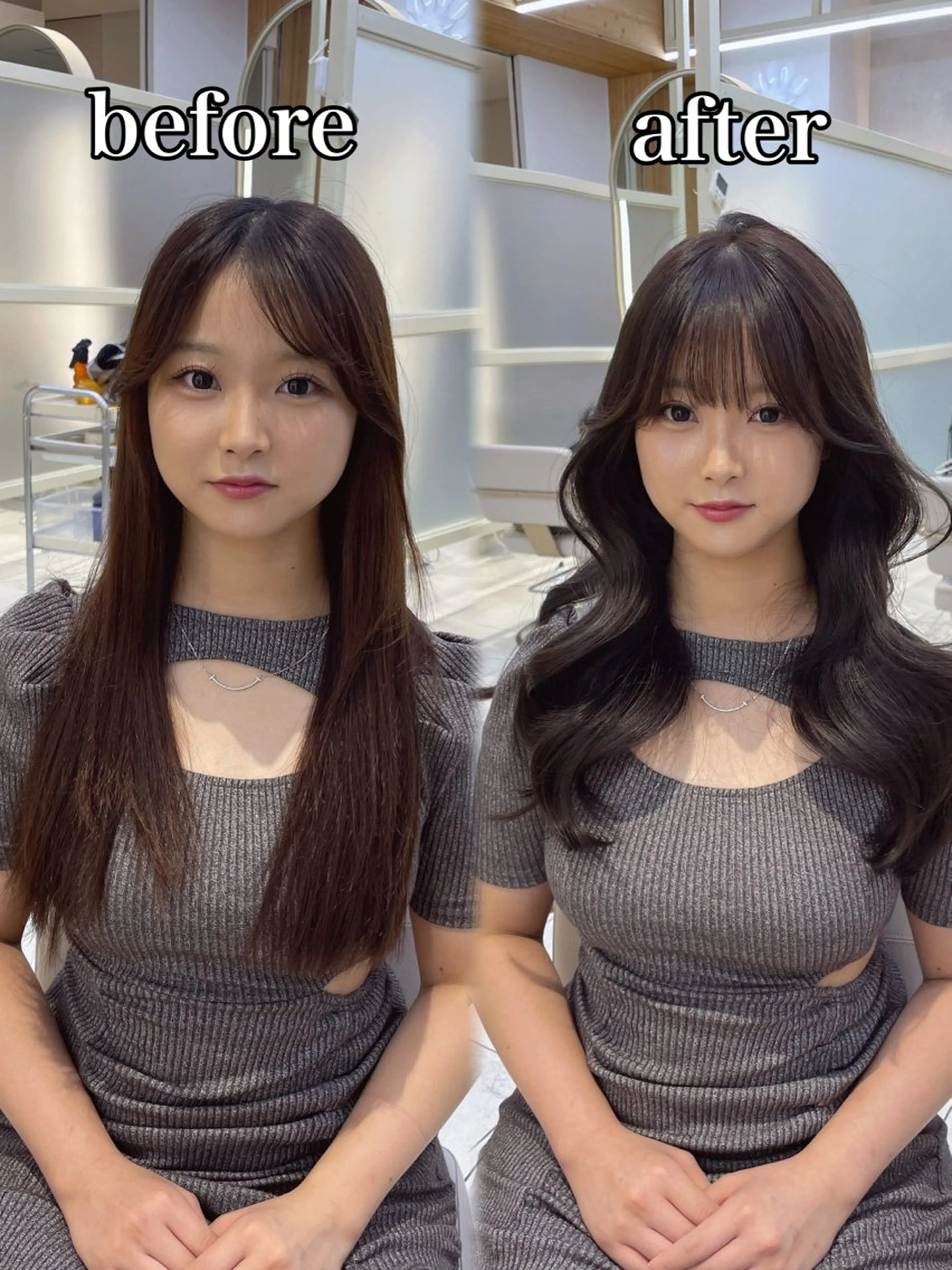 セミロング カット ヘアカラー トリートメント 顔周り/透明感カラー /韓国ヘア/TAKUのヘアスタイル