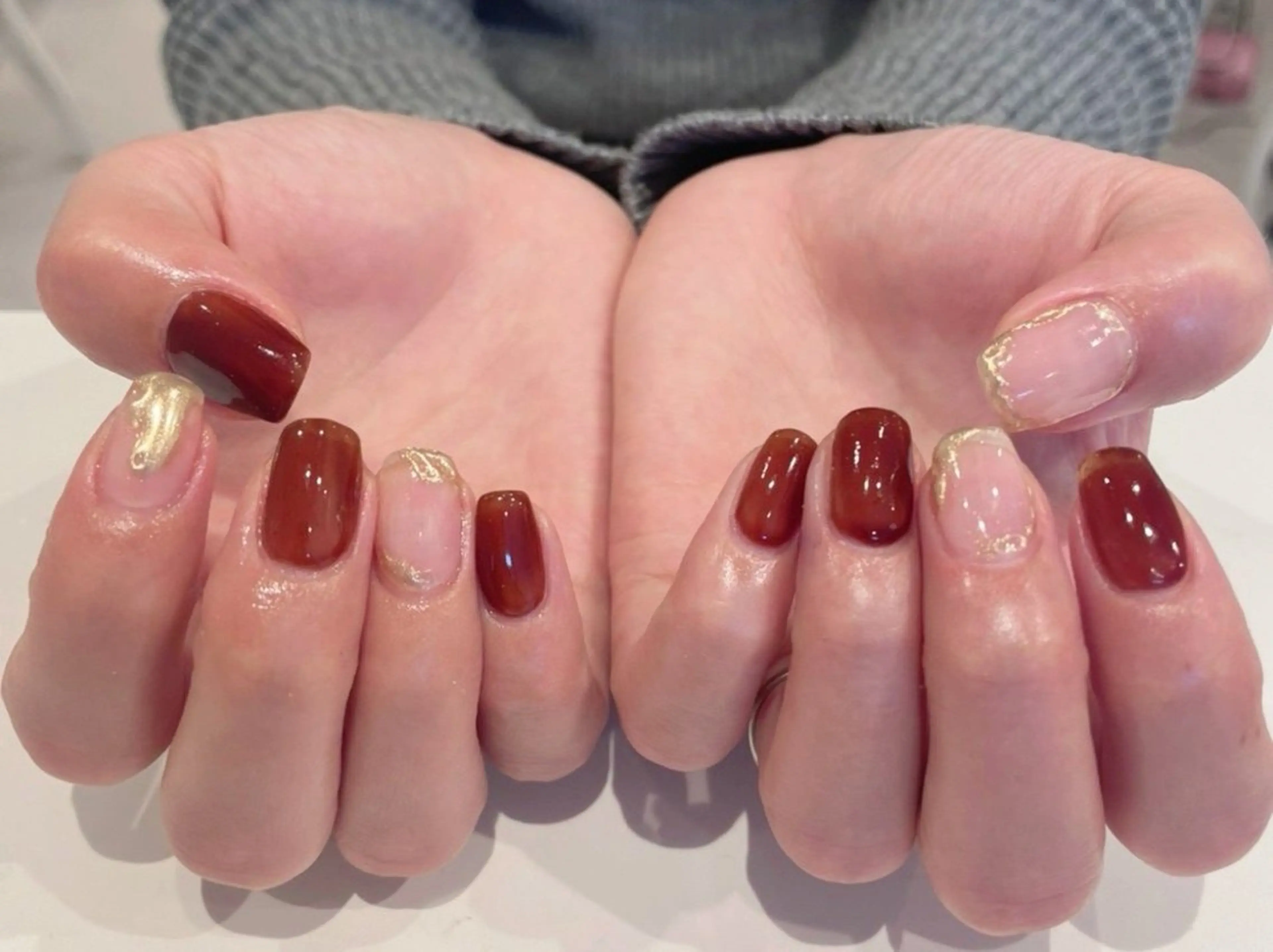 ネイル ハンドネイル 🖤hana/顔周り /韓国風ヘア🖤のヘアスタイル