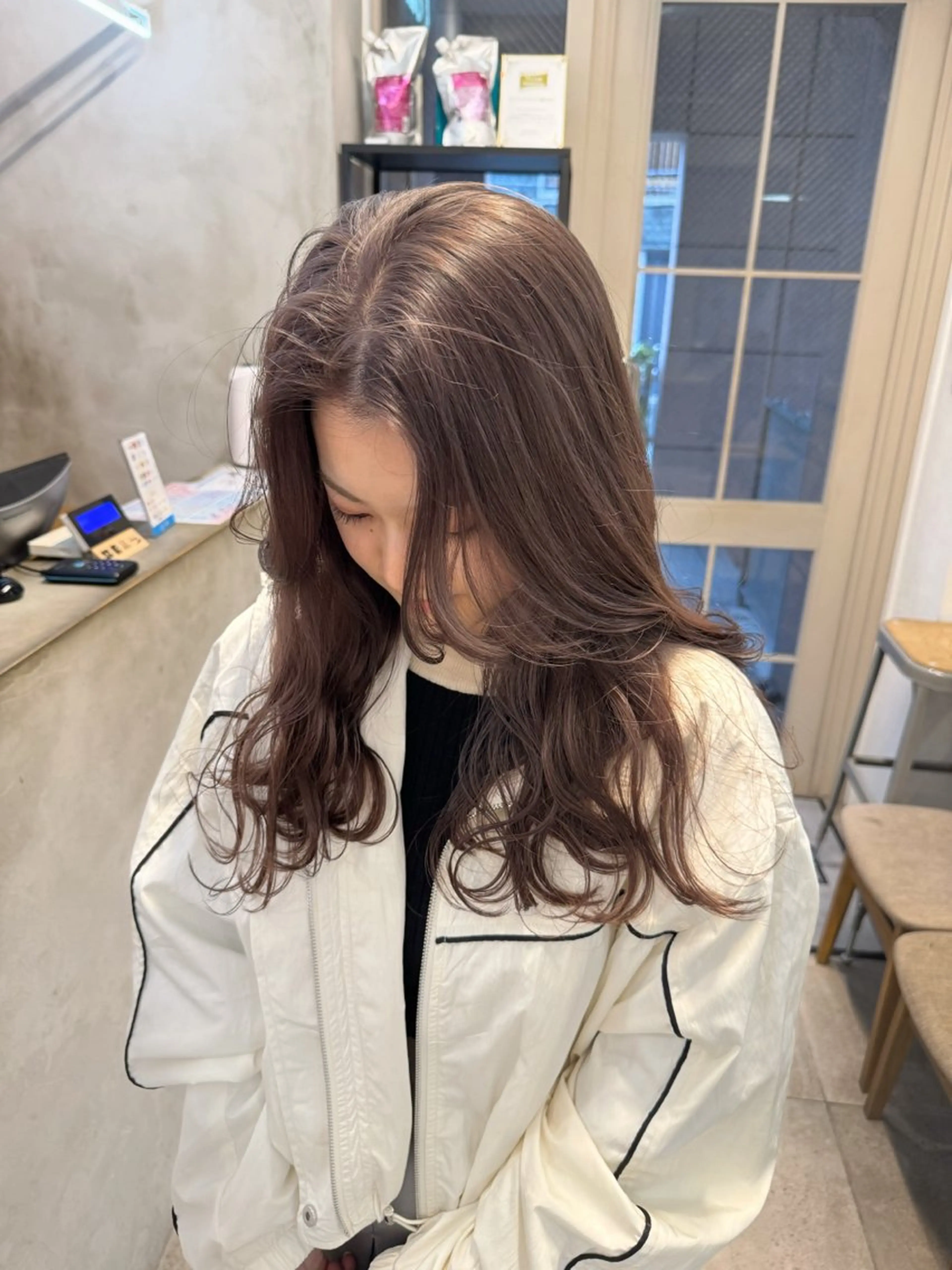 ロング カラー ベージュカラー カット ヘアカラー トリートメント 艶カラー 🤍🫧/makoのヘアスタイル