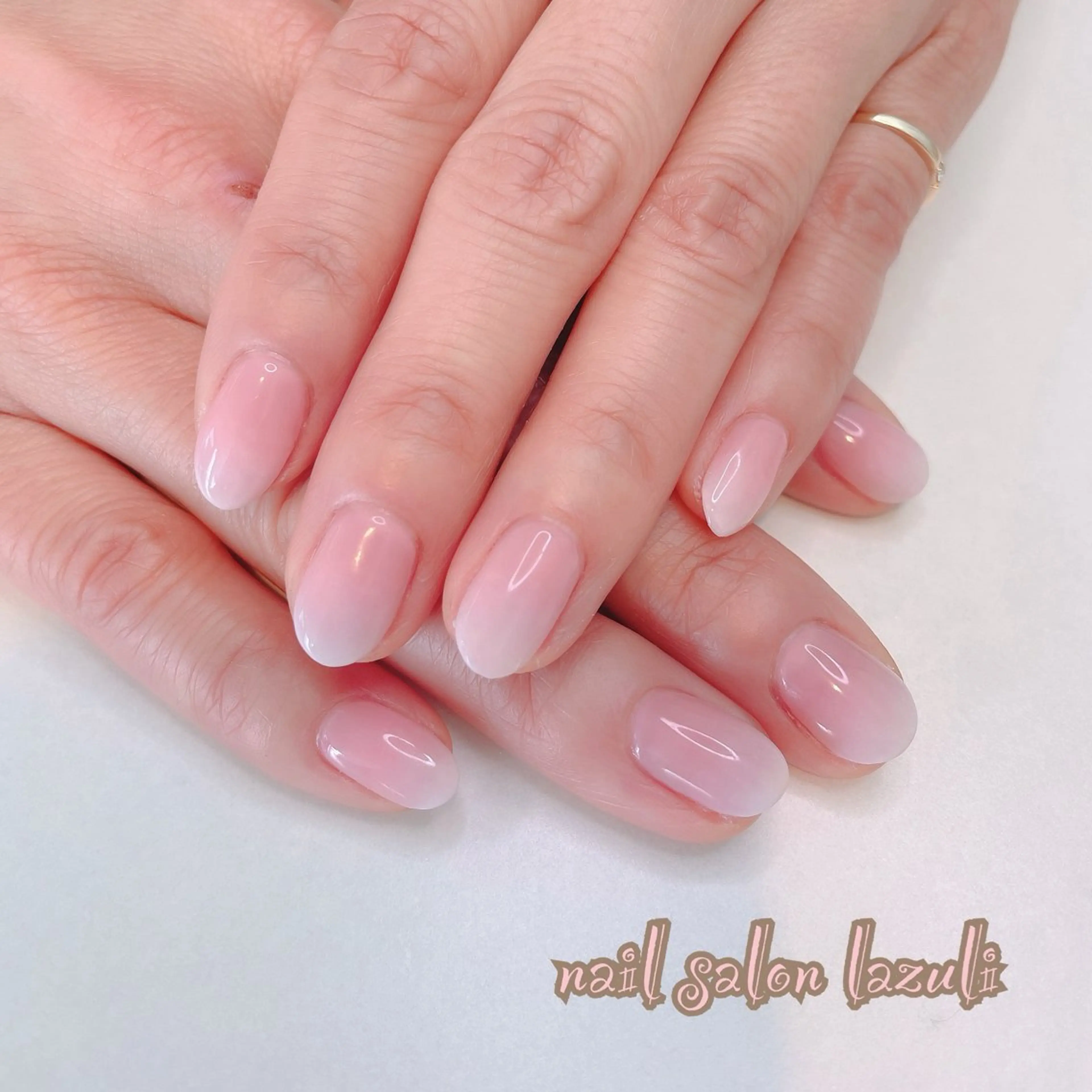 ネイル ジェルネイル パラジェル ピンク 春ネイル ホワイト nail salon lazuliのネイルデザイン