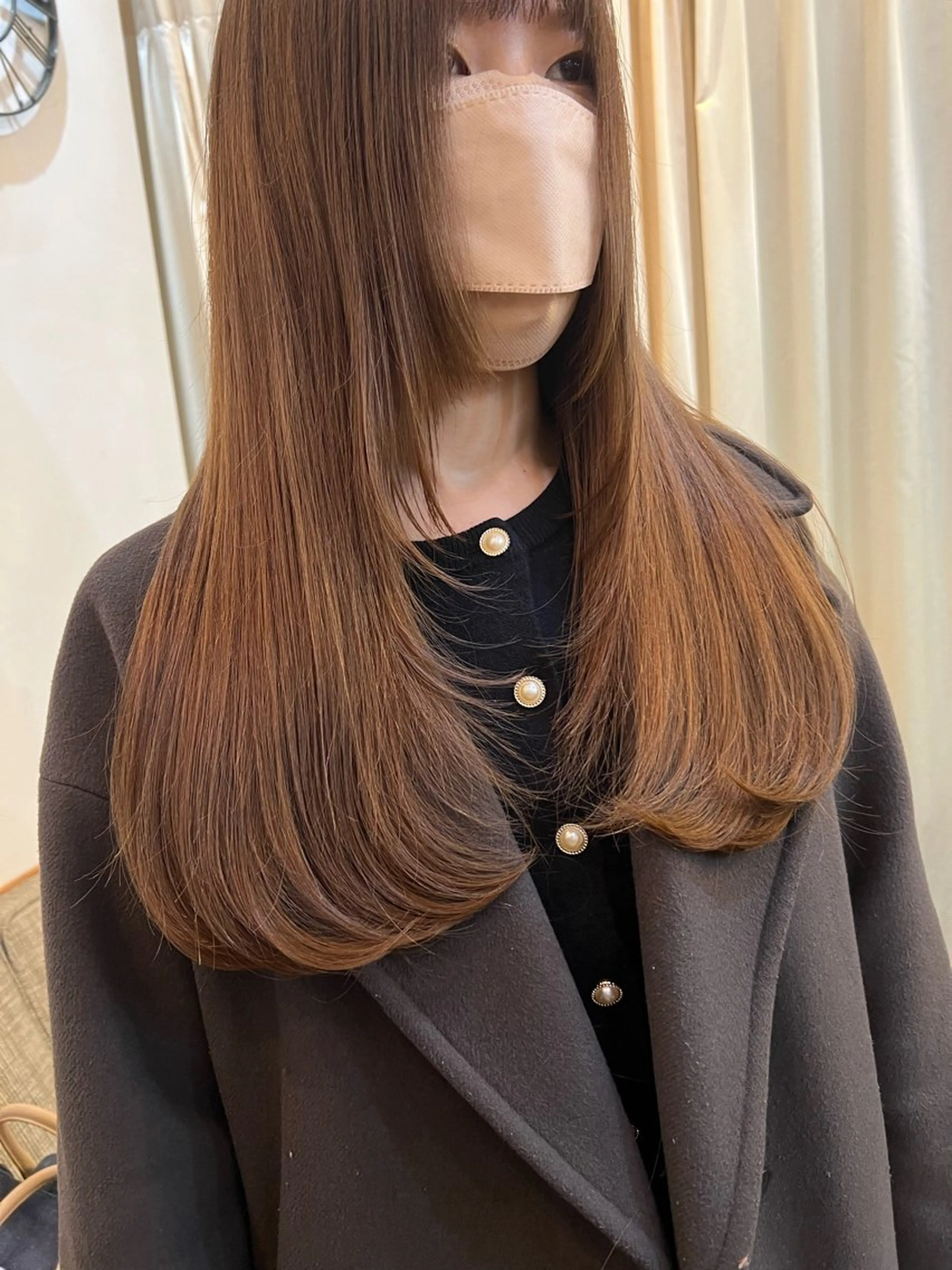 ロング カラー 韓国風ヘア レイヤーカット ロング カット belle   表参道　terrace所属・抜きっぱなしブロンド /ハイトーン/カナタのヘアスタイル