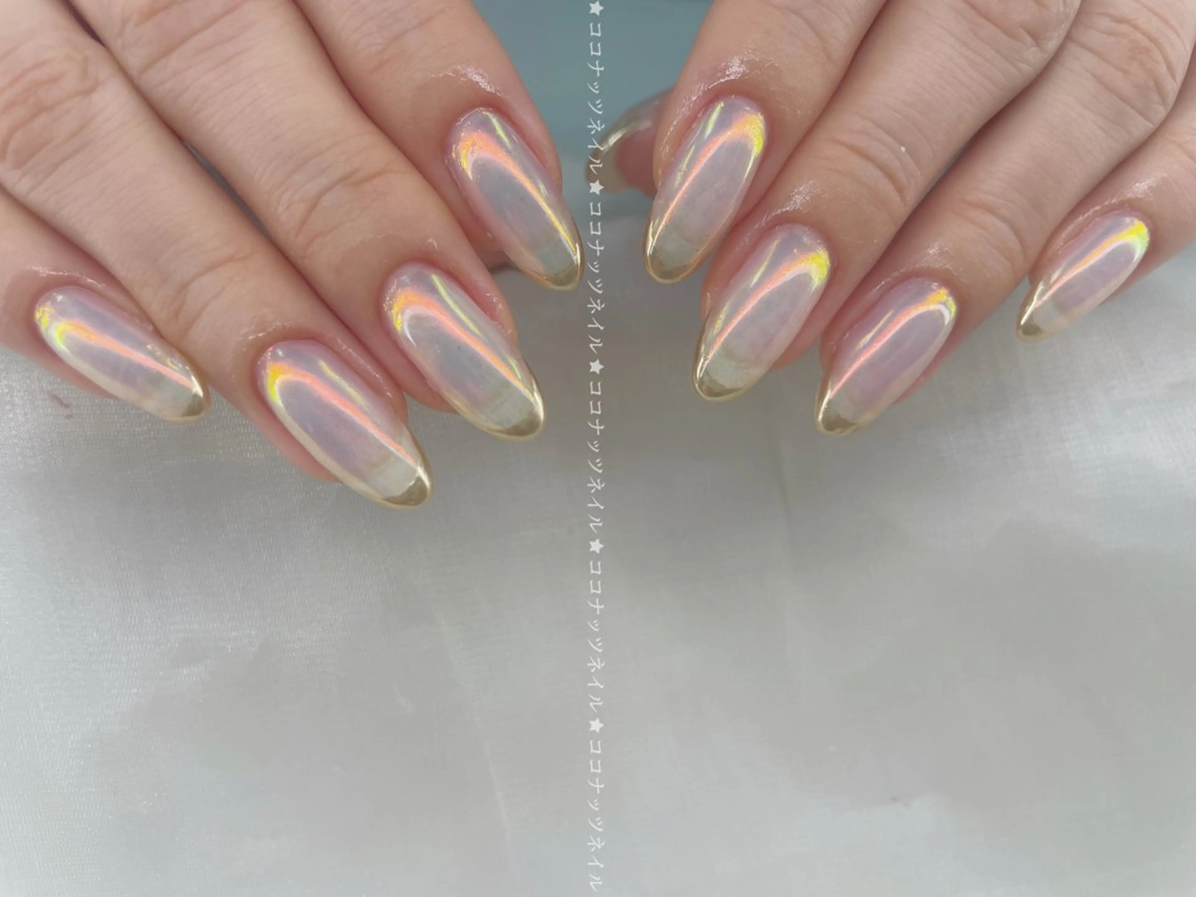 ネイル べっ甲ネイル フレンチネイル キラキラネイル マグネットネイル 大理石ネイル(マーブル) ハンドネイル 神田 ココナッツのネイルデザイン