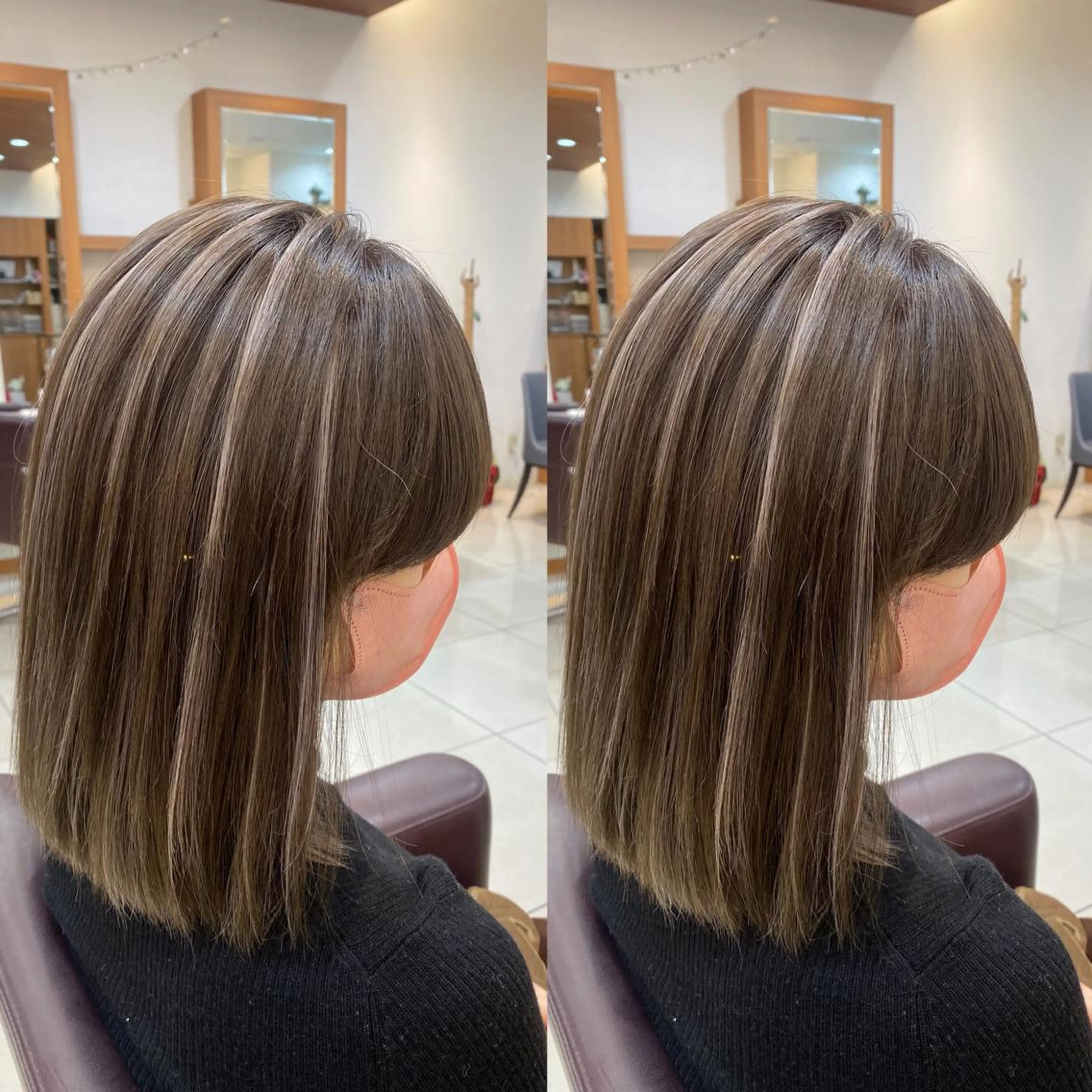 ミディアム カラー ヘアカラー トリートメント 【カラー指名No 1✨】原田響のヘアスタイル