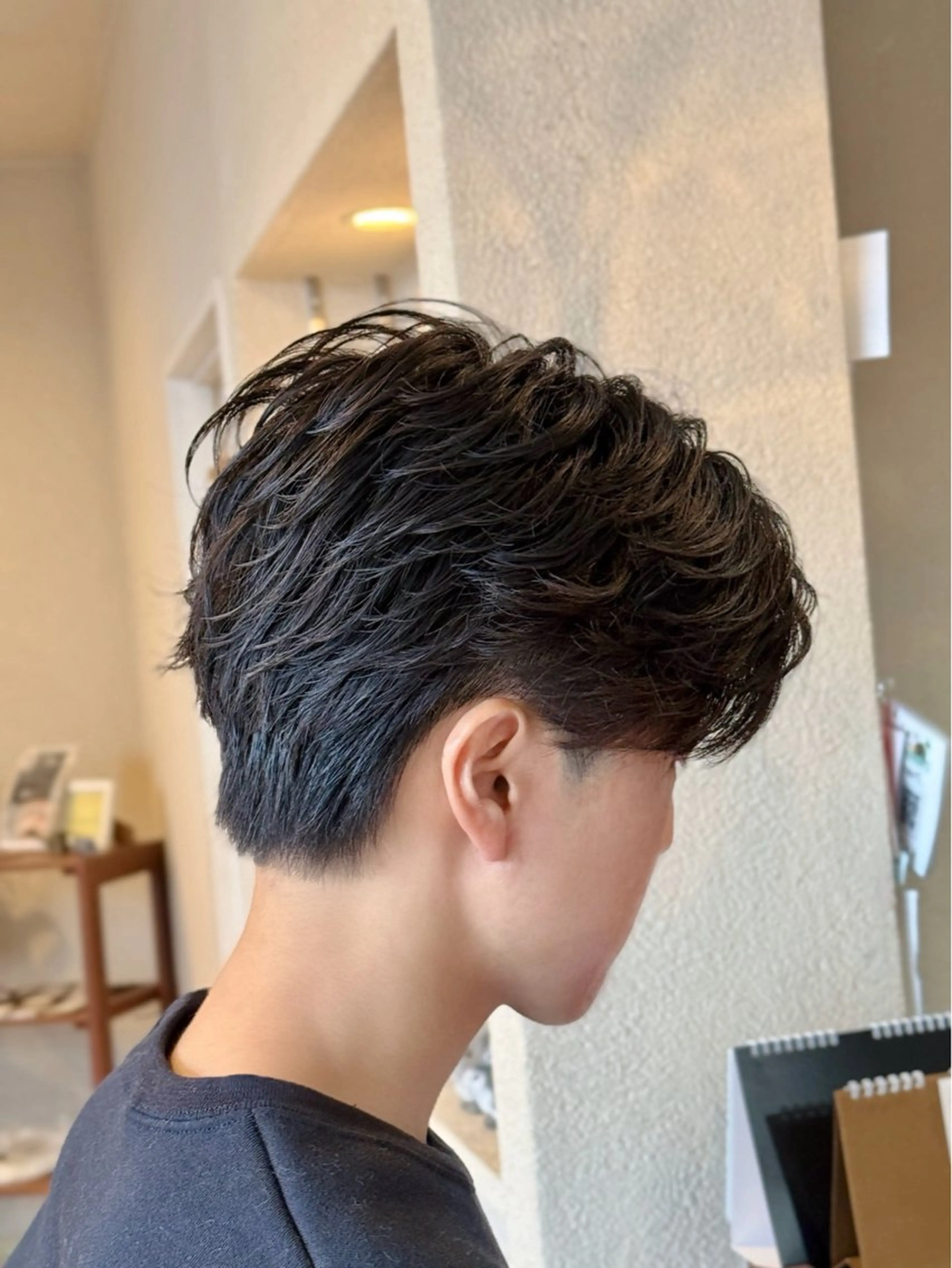 【メンズ限定✨】　🪽フェザーパーマ　・カット込みの写真