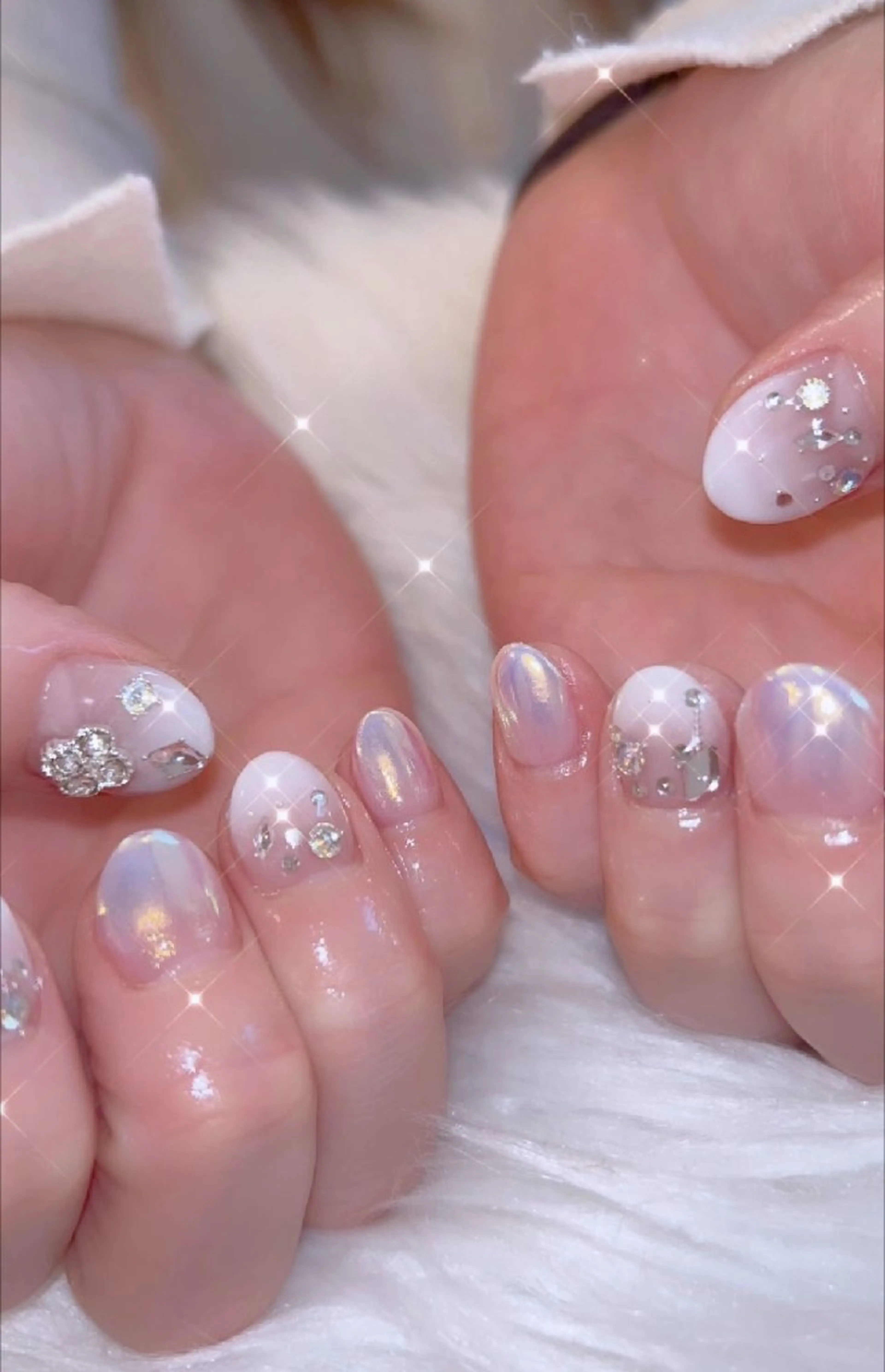 ネイル アートネイル 春ネイル バレンタイン ハンドネイル I LOVE ME  NAIL.｡.:*♡のネイルデザイン