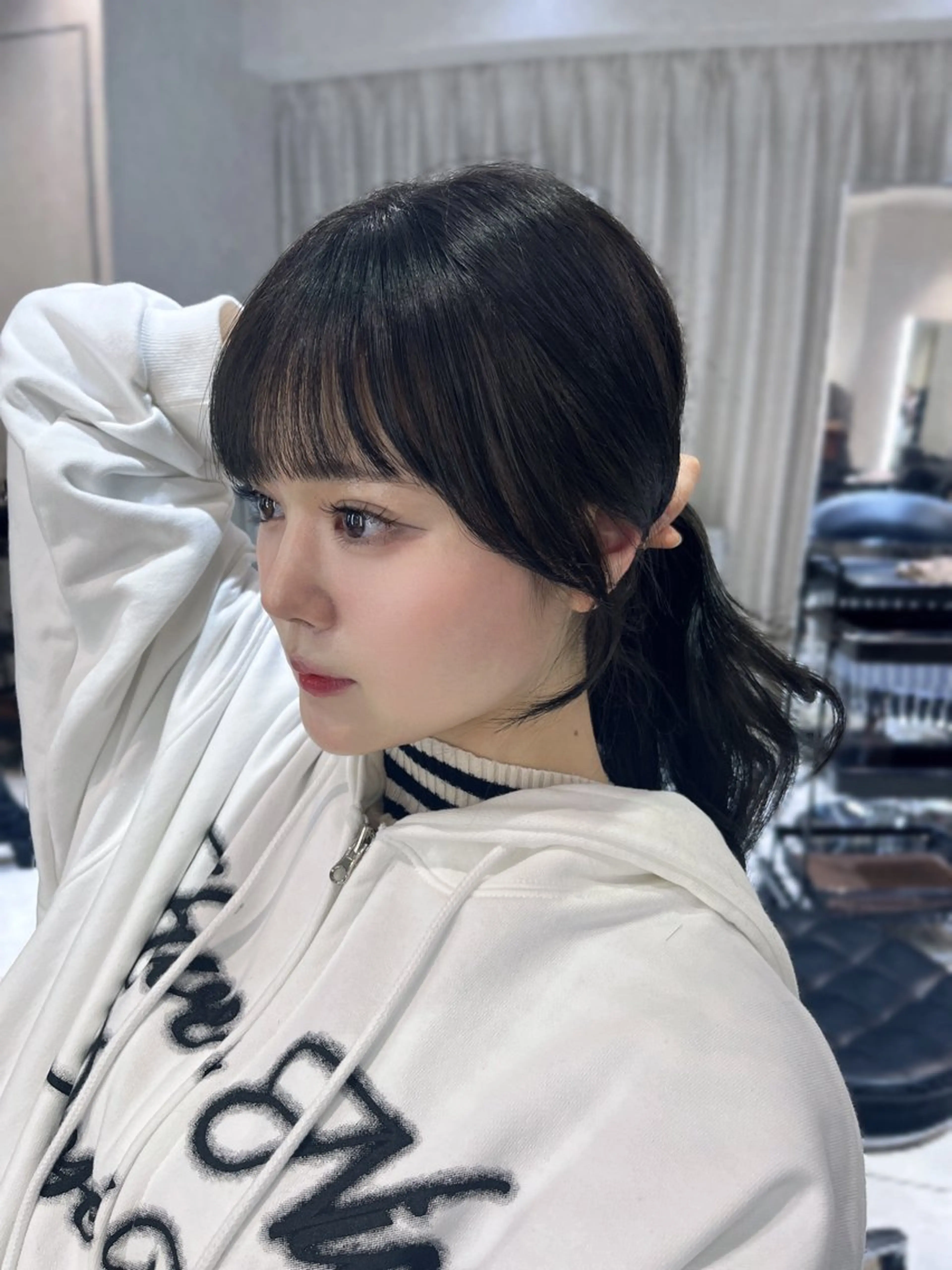 セミロング カラー 韓国レイヤー×モテ髪 /MITSUKI🤍のヘアスタイル