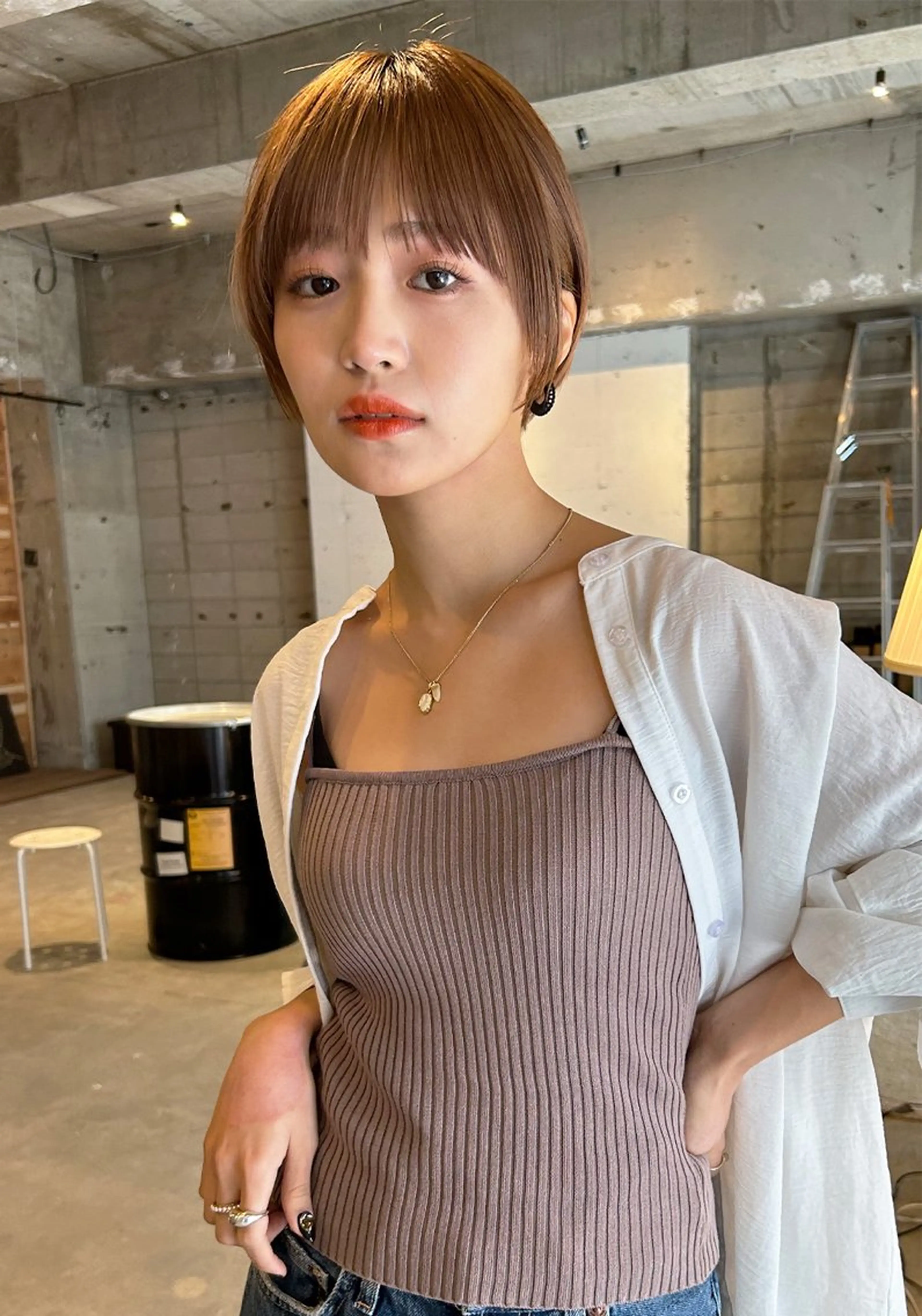 ショート ヘアカラー トリートメント 💗艶カラー💗 CECILのヘアスタイル