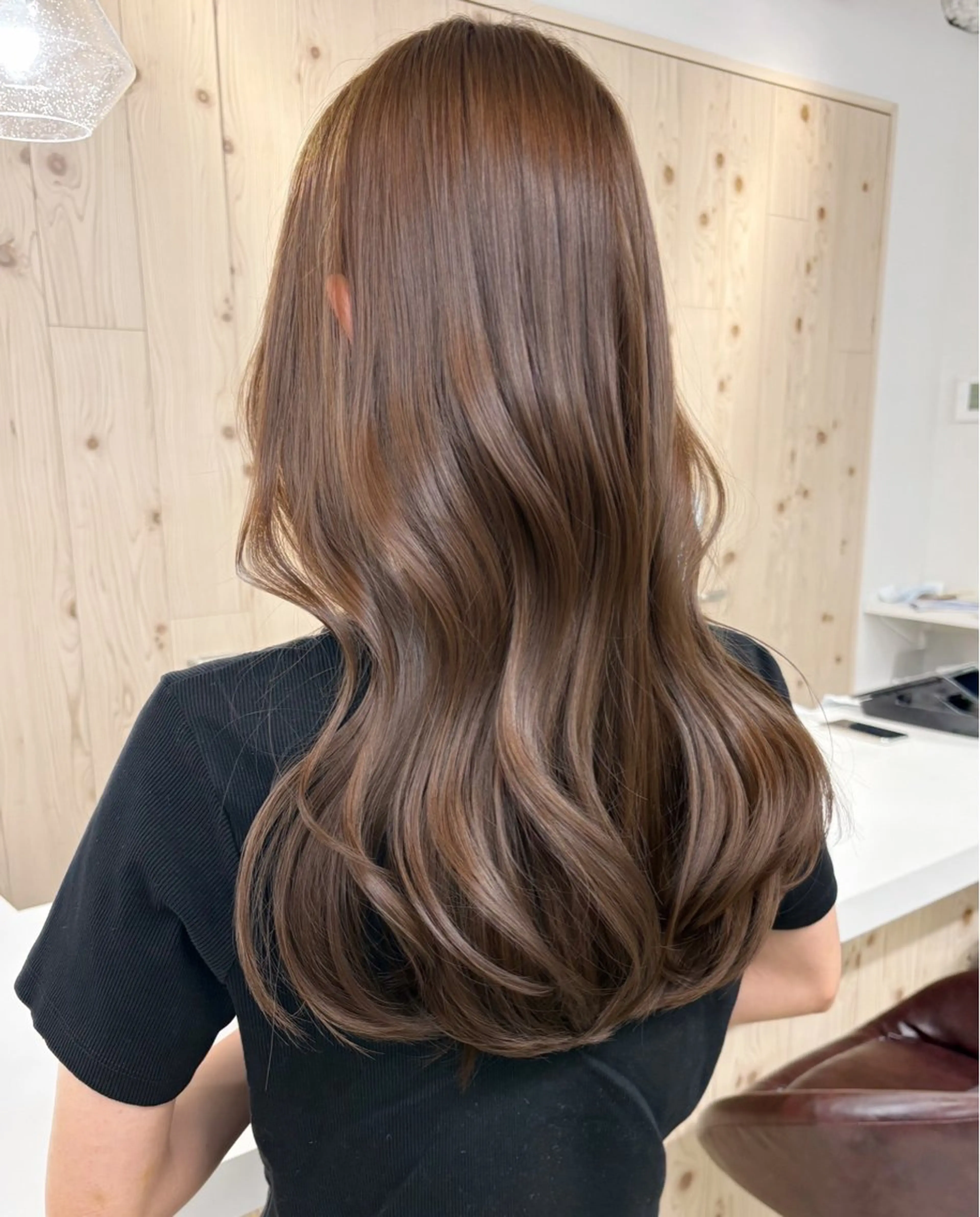 ロング カラー カット ヘアカラー トリートメント ヘアセット 新宿/韓国ヘア/ 髪質改善ストレートのヘアスタイル