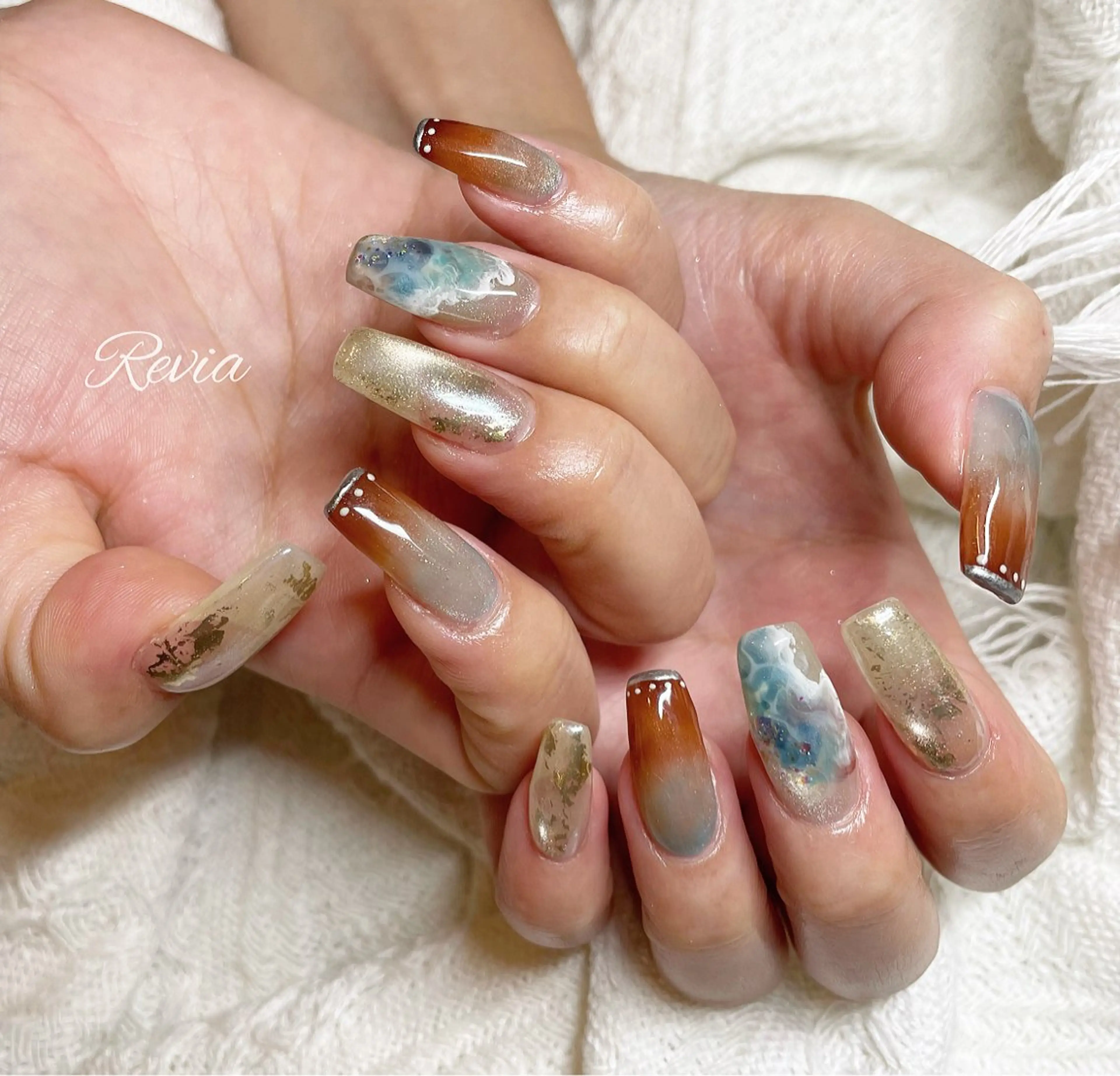 ネイル ハンドネイル revia所属・ERI Nailistのネイルデザイン