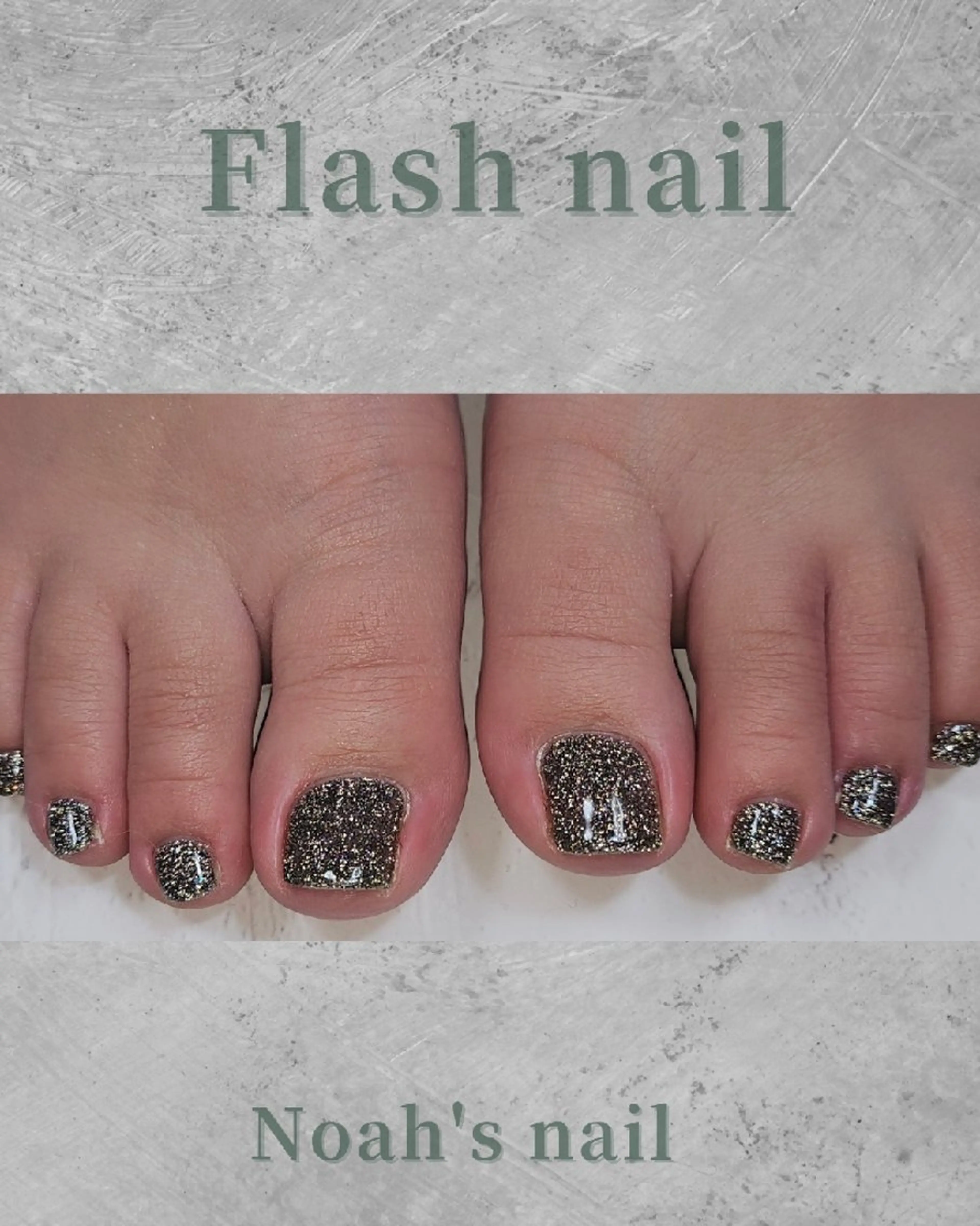 ネイル フラッシュネイル フットネイル ラメ(グリッター) フットネイル Noah'snail   のネイルデザイン