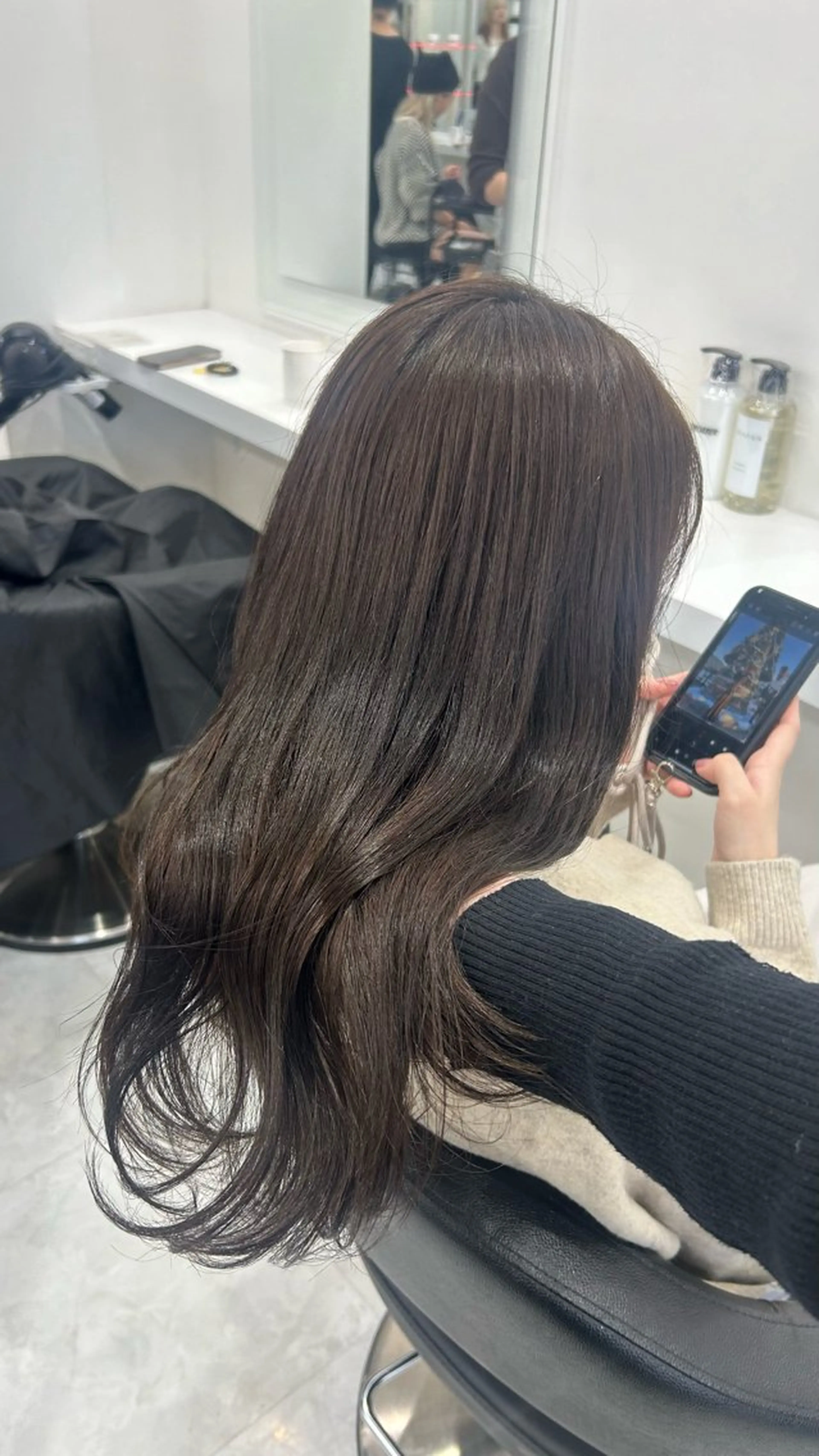 ロング カラー パーマ ヘアアレンジ メンズ キッズ ヘアカラー トリートメント 🩶盛れ✖️韓国ヘア 🩶Himari🎀のヘアスタイル