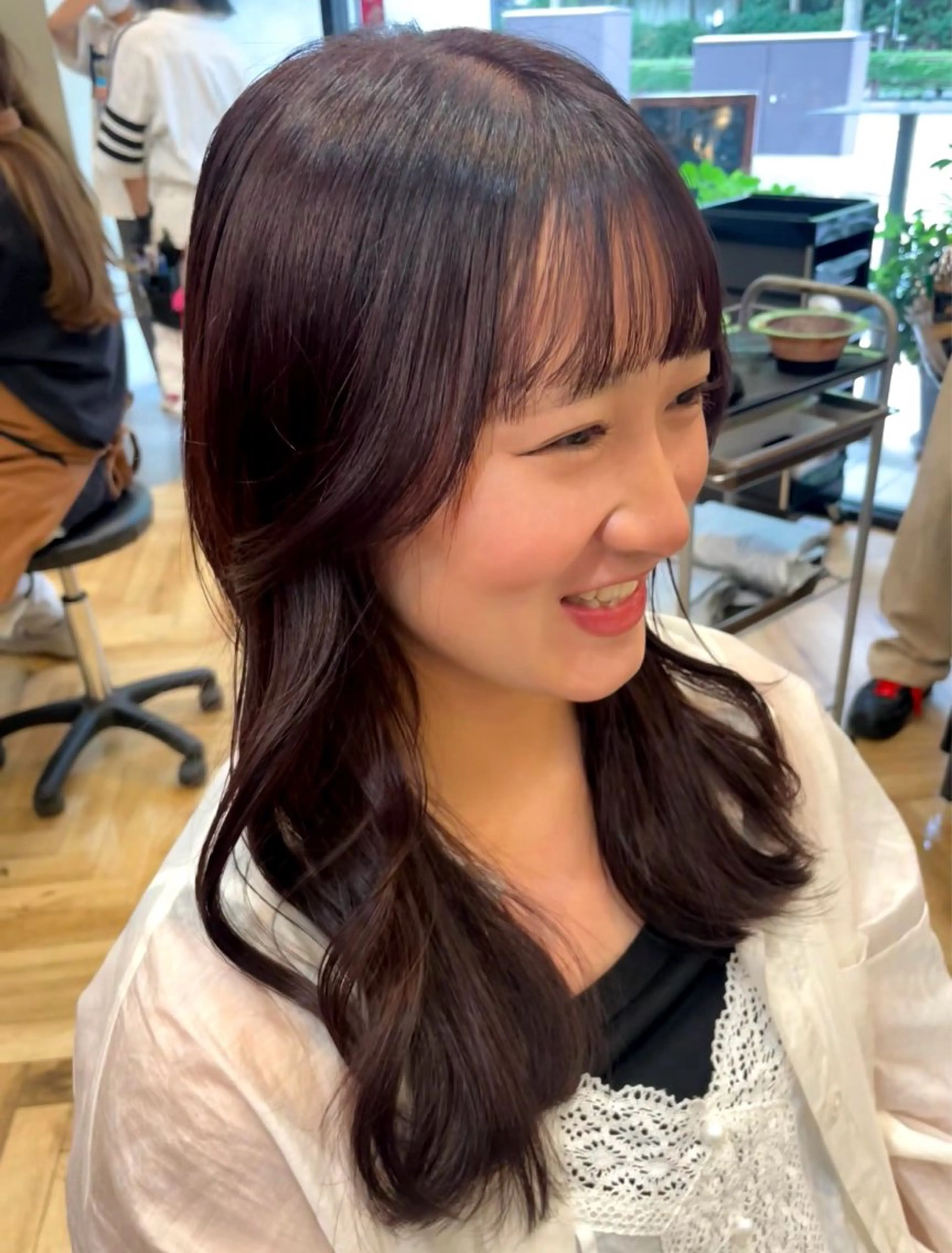 ロング 鎌取/透明感カラー /ボブ/顔まわりのヘアスタイル