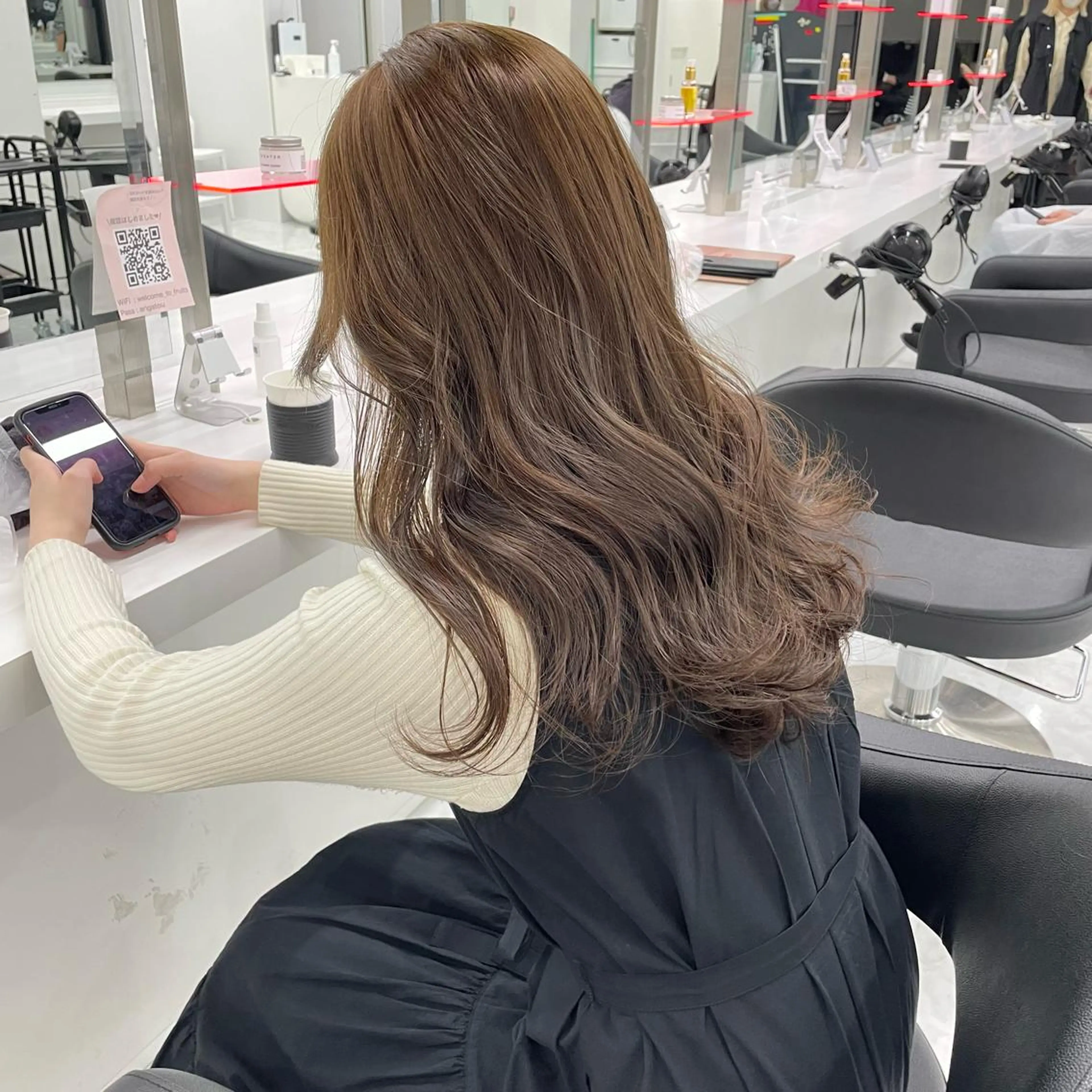 ミディアム カラー ヘアアレンジ ブリーチ ダブルカラー 髪質改善 トリートメント ❣️ブリーチなし暖色 ayu❣️のヘアスタイル