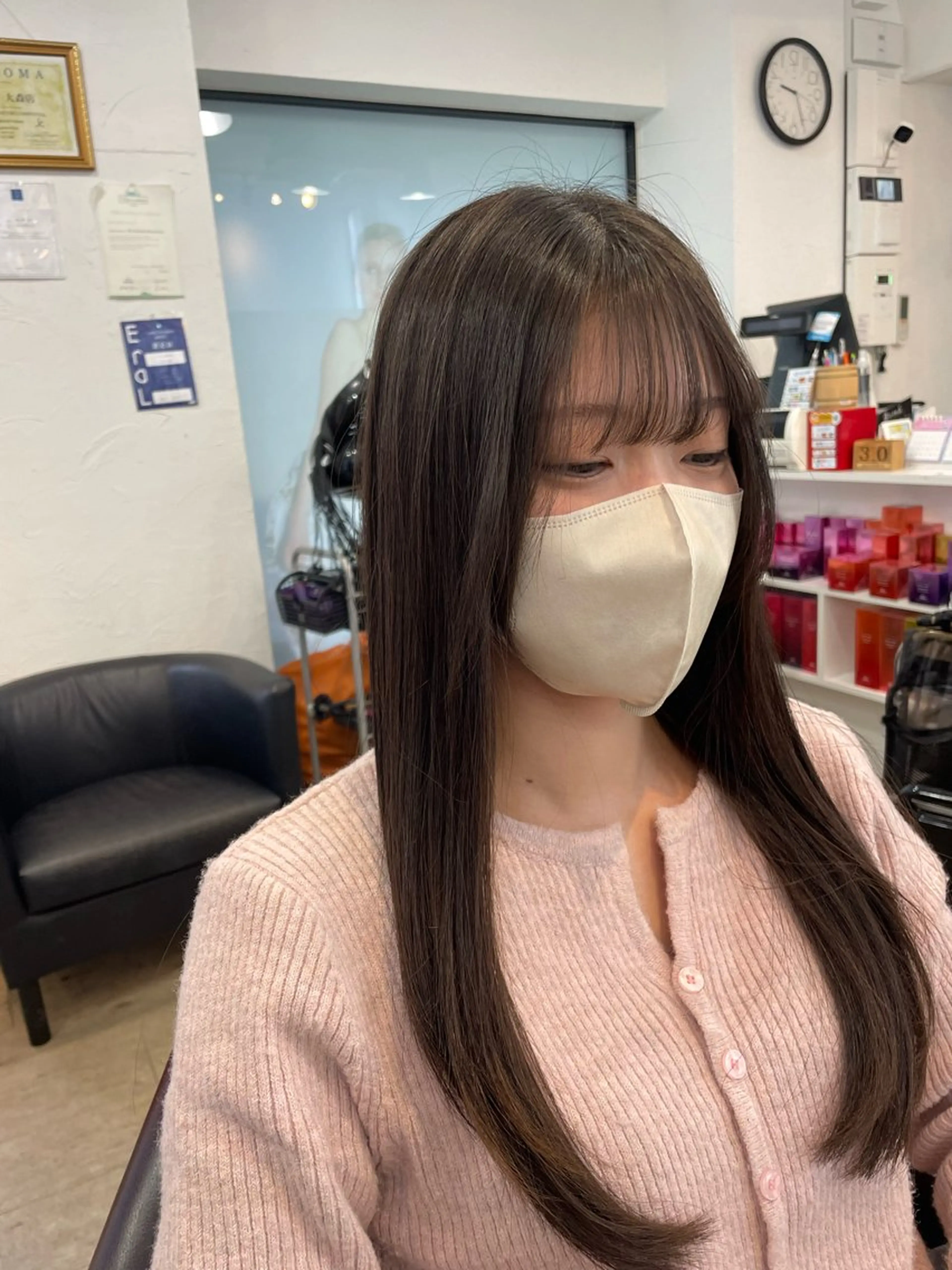 ミディアム シースルーバング mitbytreeセンター北所属・似合わせカット/ カラー🎀あつこ🎀のヘアスタイル