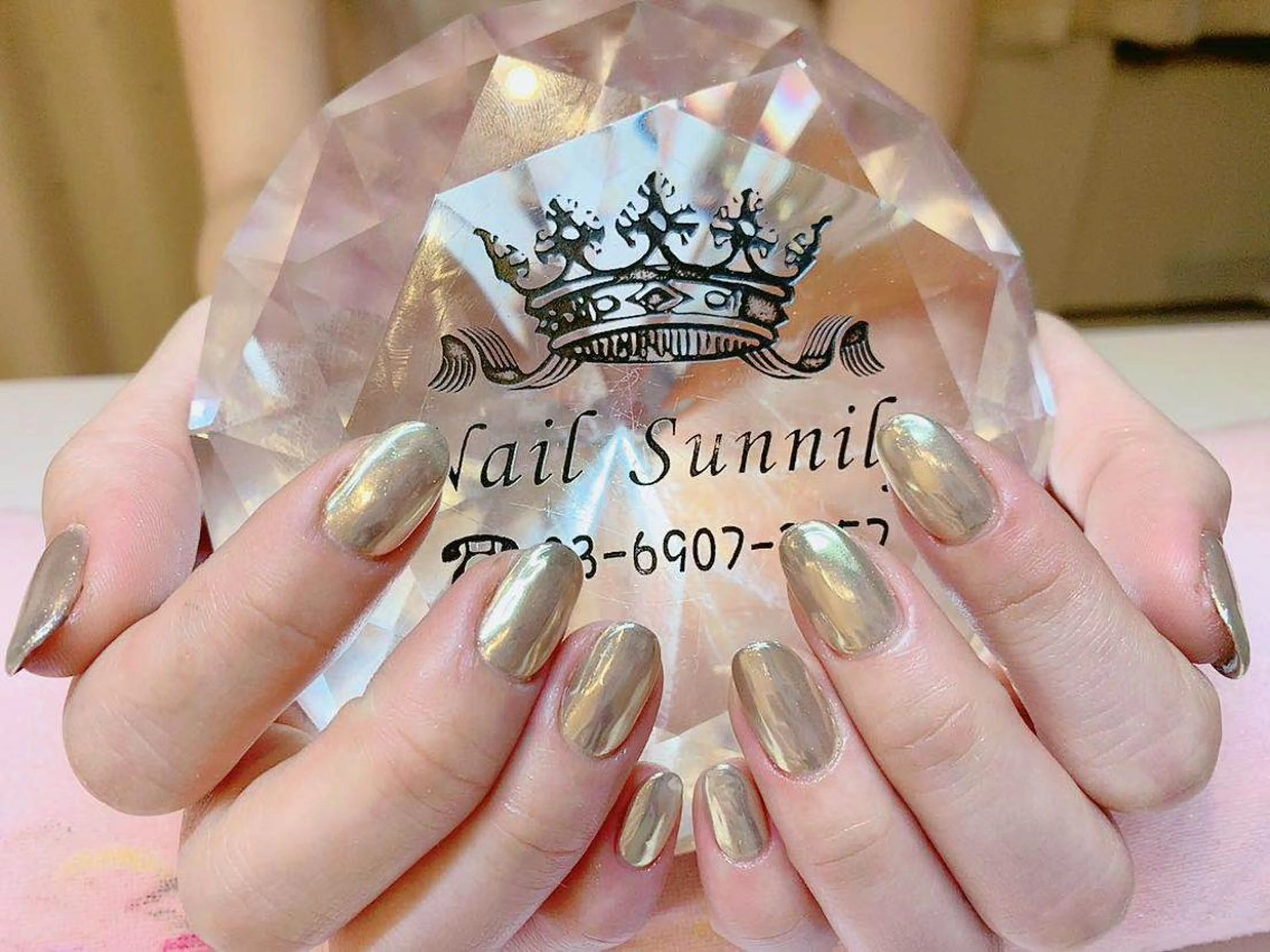 ネイル ミラーネイル 長さだし専門店 M2　rikaのネイルデザイン