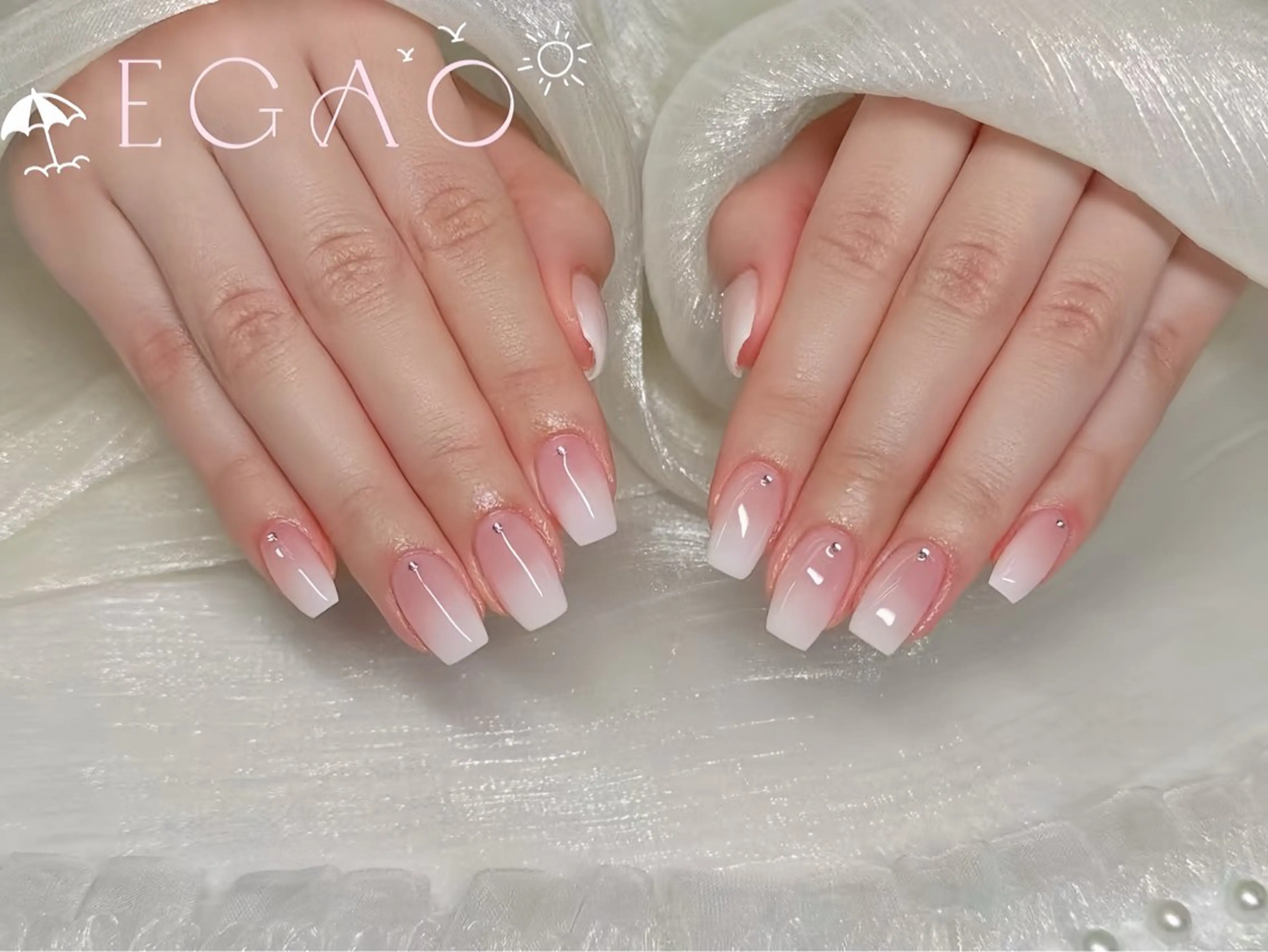ネイル アートネイル フットネイル フレンチネイル ジェルネイル グラデーション ハンドネイル Egao Nail Salonのネイルデザイン