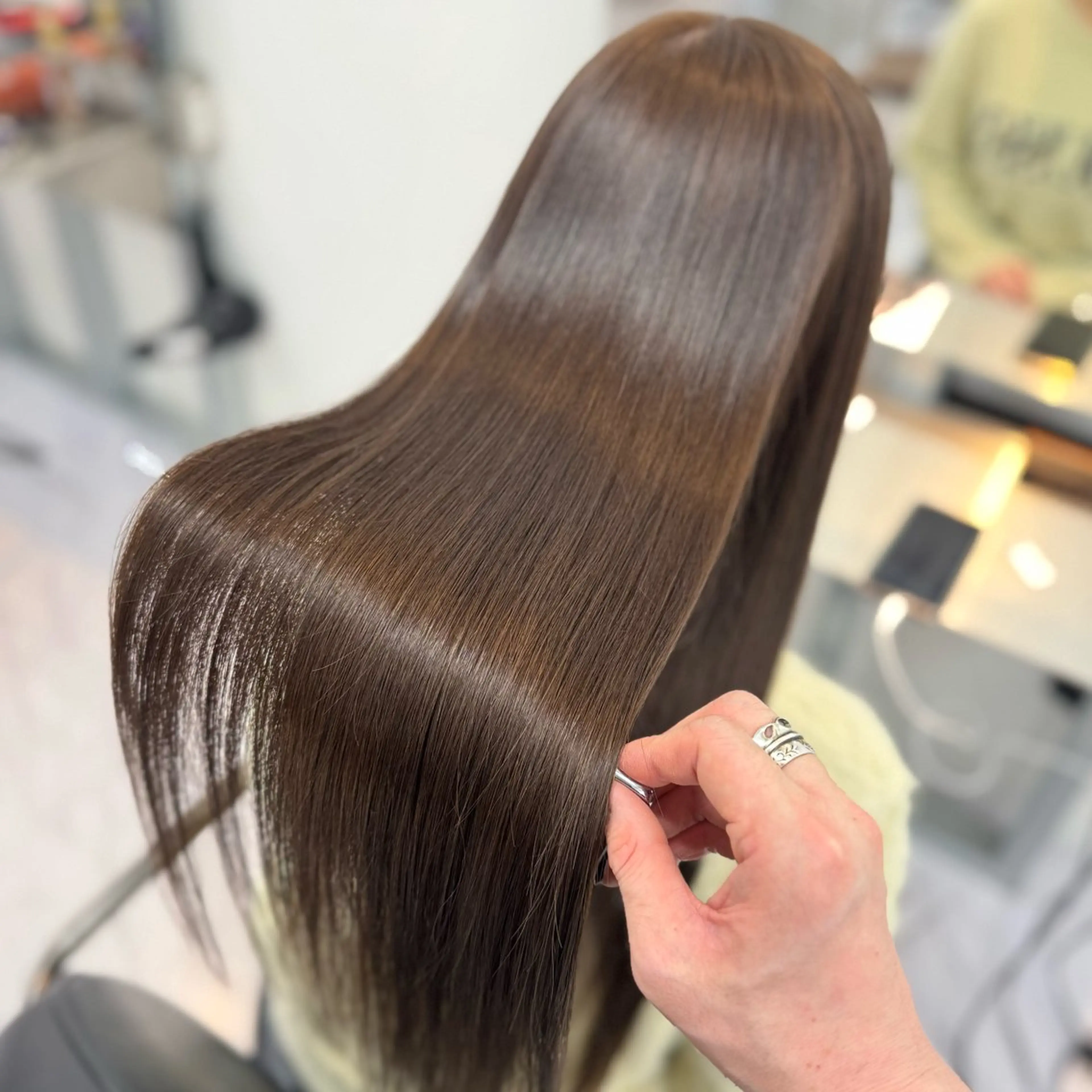 ロング カット 縮毛矯正 トリートメント 野口聖矢/縮毛矯正 髪質改善/ViVIEのヘアスタイル