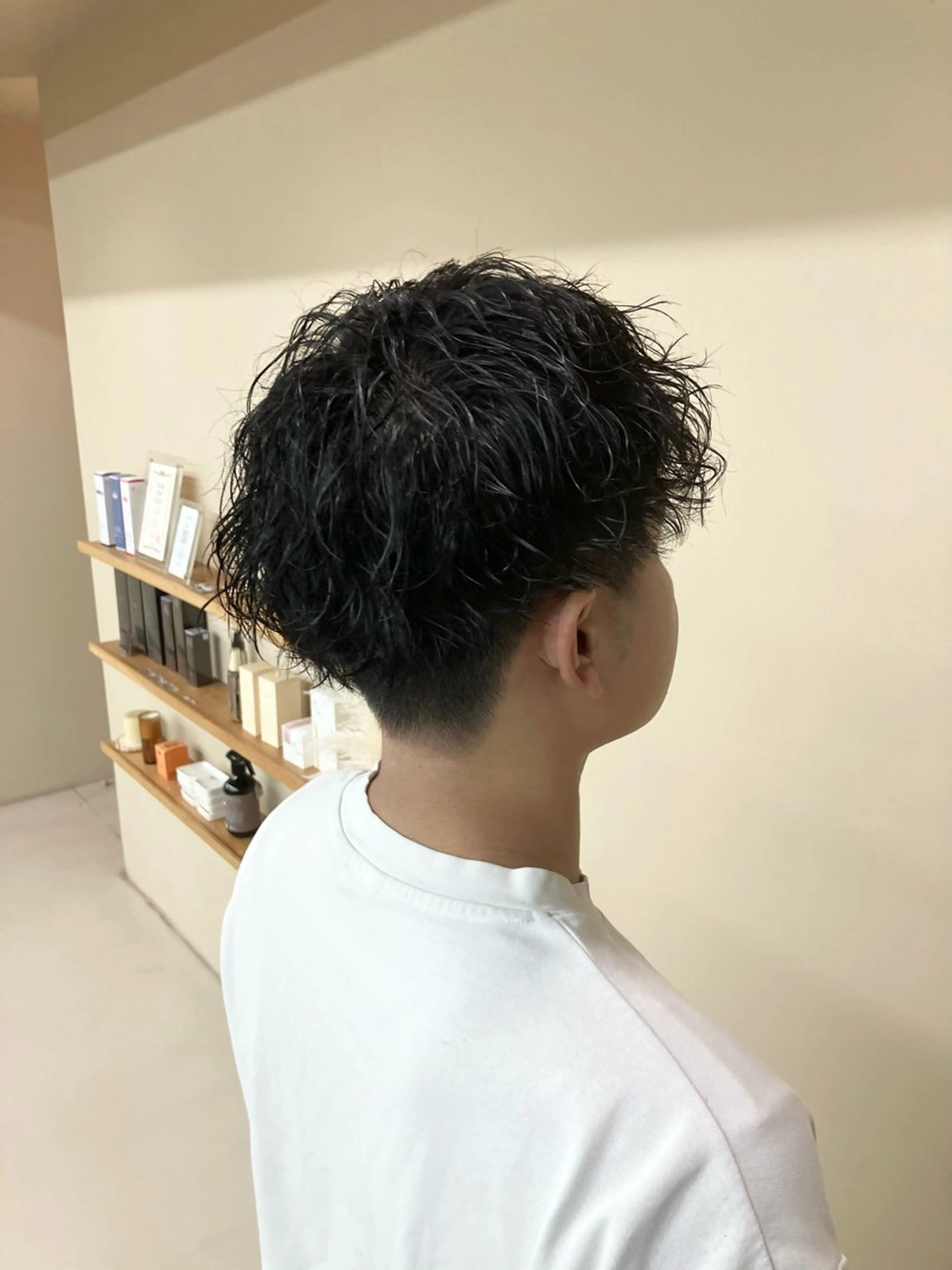 パーマ メンズ カット パーマ トリートメント メンズパーマ/ 岩本遼のヘアスタイル