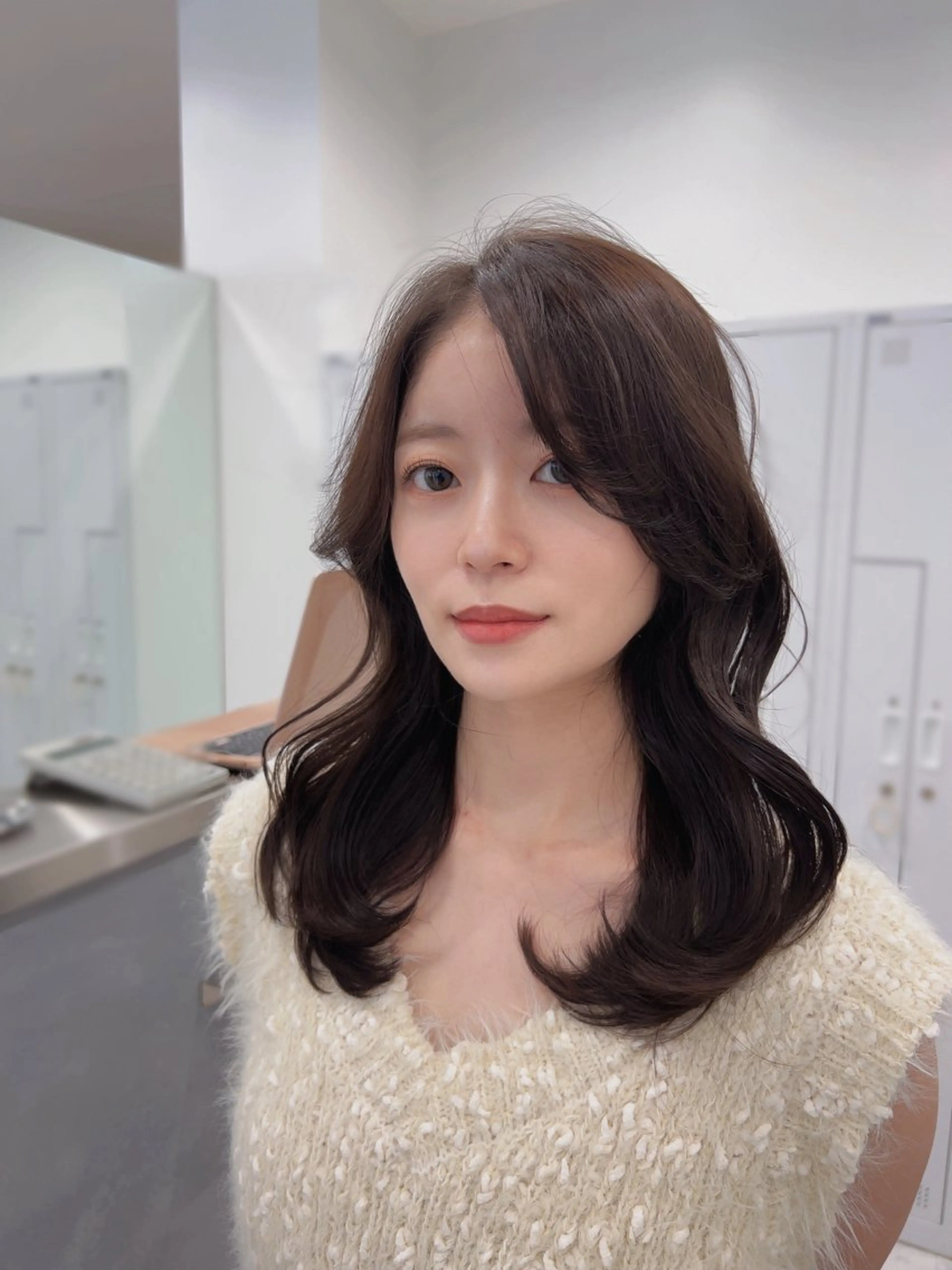 ミディアム カット ヘアカラー トリートメント ✨上品可愛い 垢抜けカラー/後藤✨のヘアスタイル