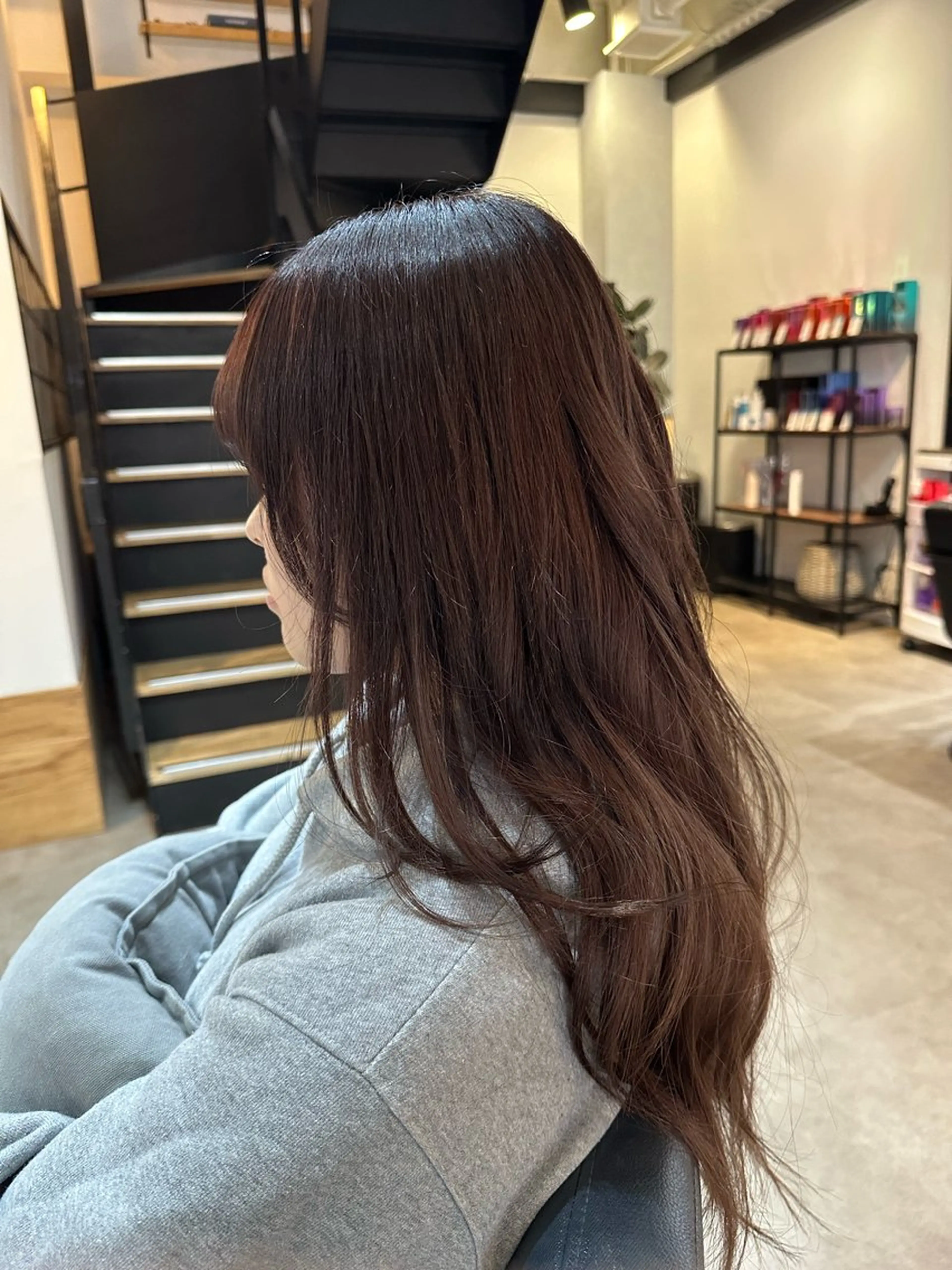 カラー ブラウンカラー 透明感カラー ヘアカラー towa 豊中店 【髪質改善/ショートボブ/レイヤーカット】所属・towa./艶カラー /レイヤー/川添のヘアスタイル