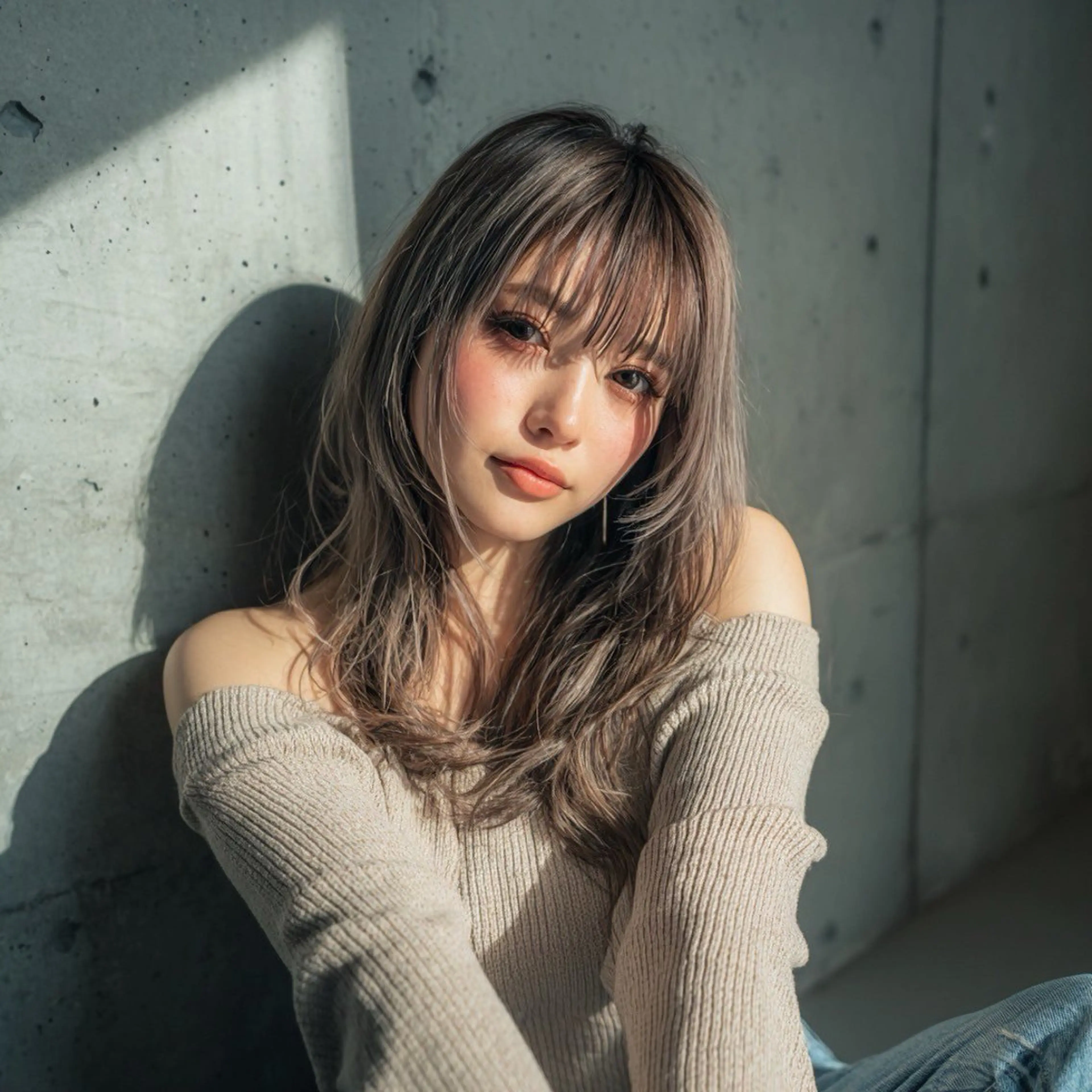 セミロング 嶋田 侑弥のヘアスタイル