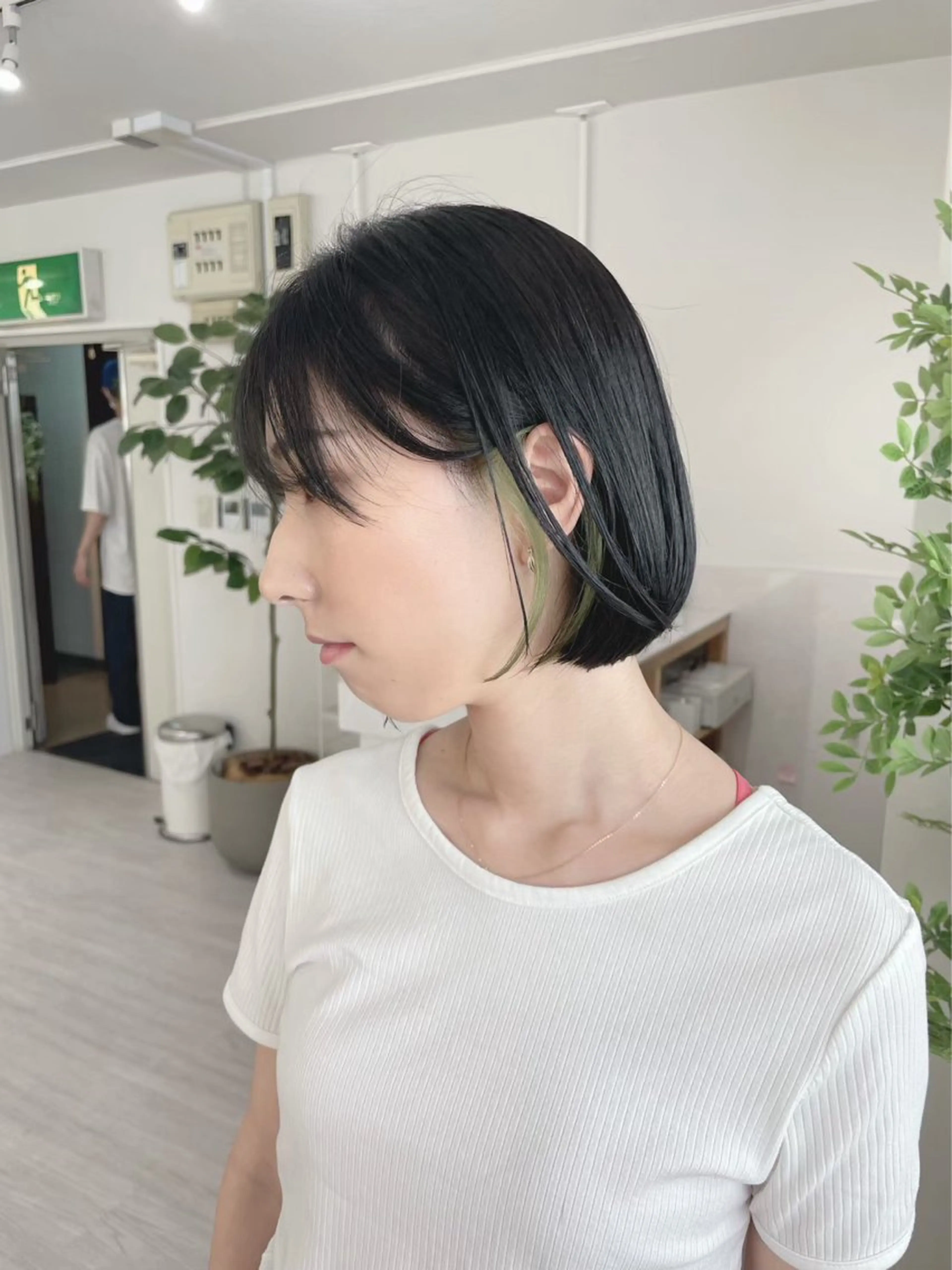 ミディアム カラー イヤリングカラー SHOEI 【nero】のヘアスタイル