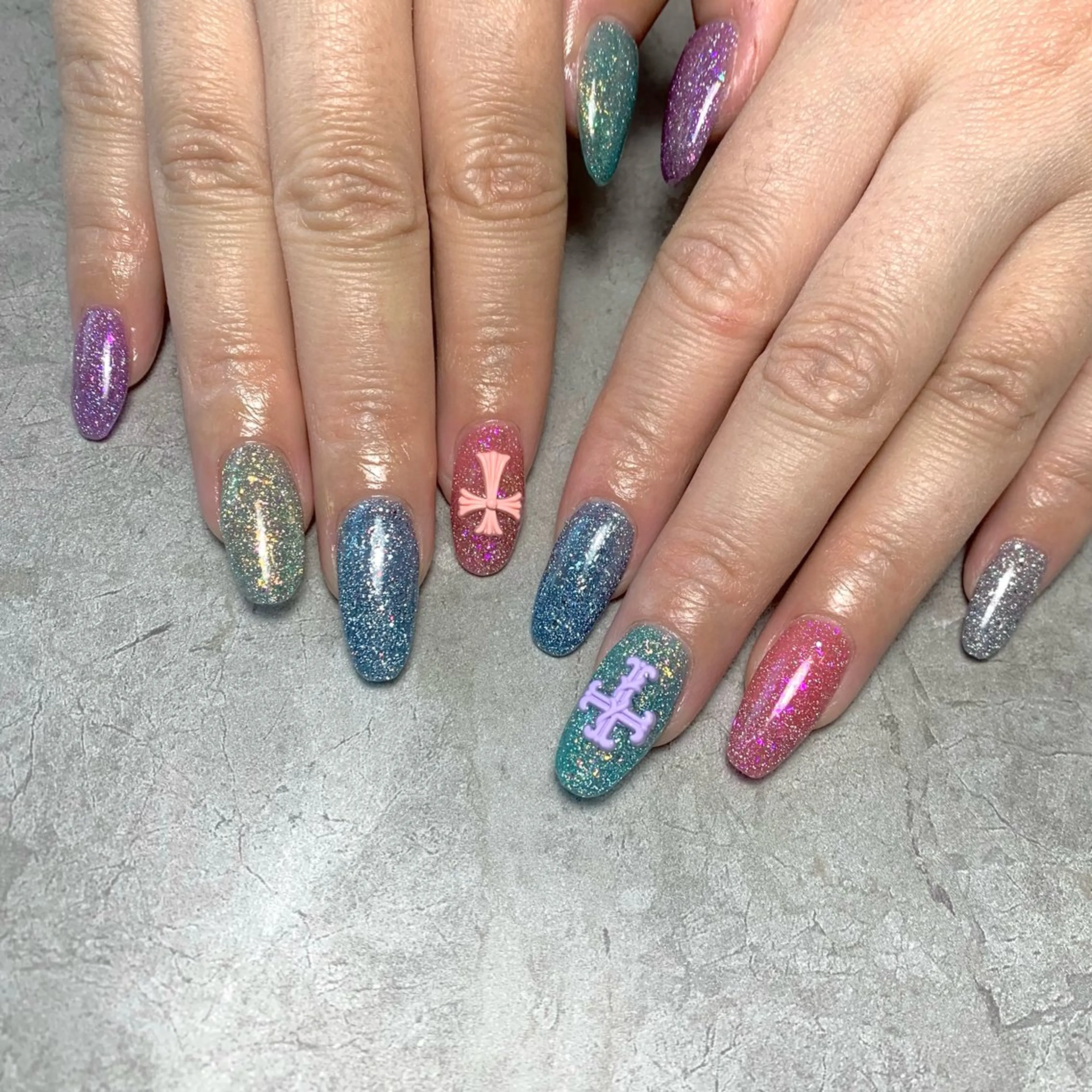 ネイル フラッシュネイル キラキラネイル ハンドネイル Nail Salon Lillion【リリオン】所属・lillion karenのネイルデザイン