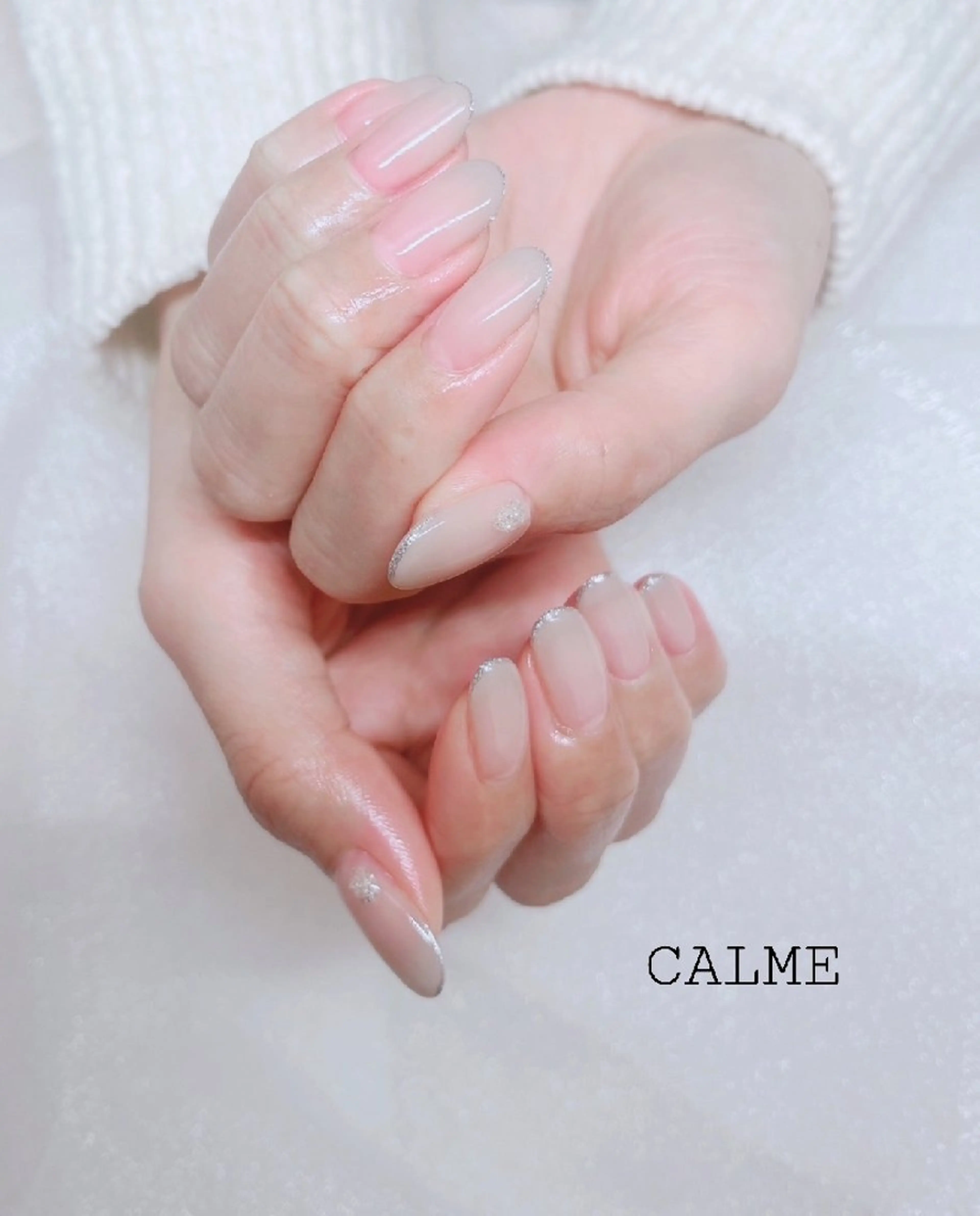 ネイル キラキラネイル シンプルネイル ハンドネイル CALME ♡のネイルデザイン