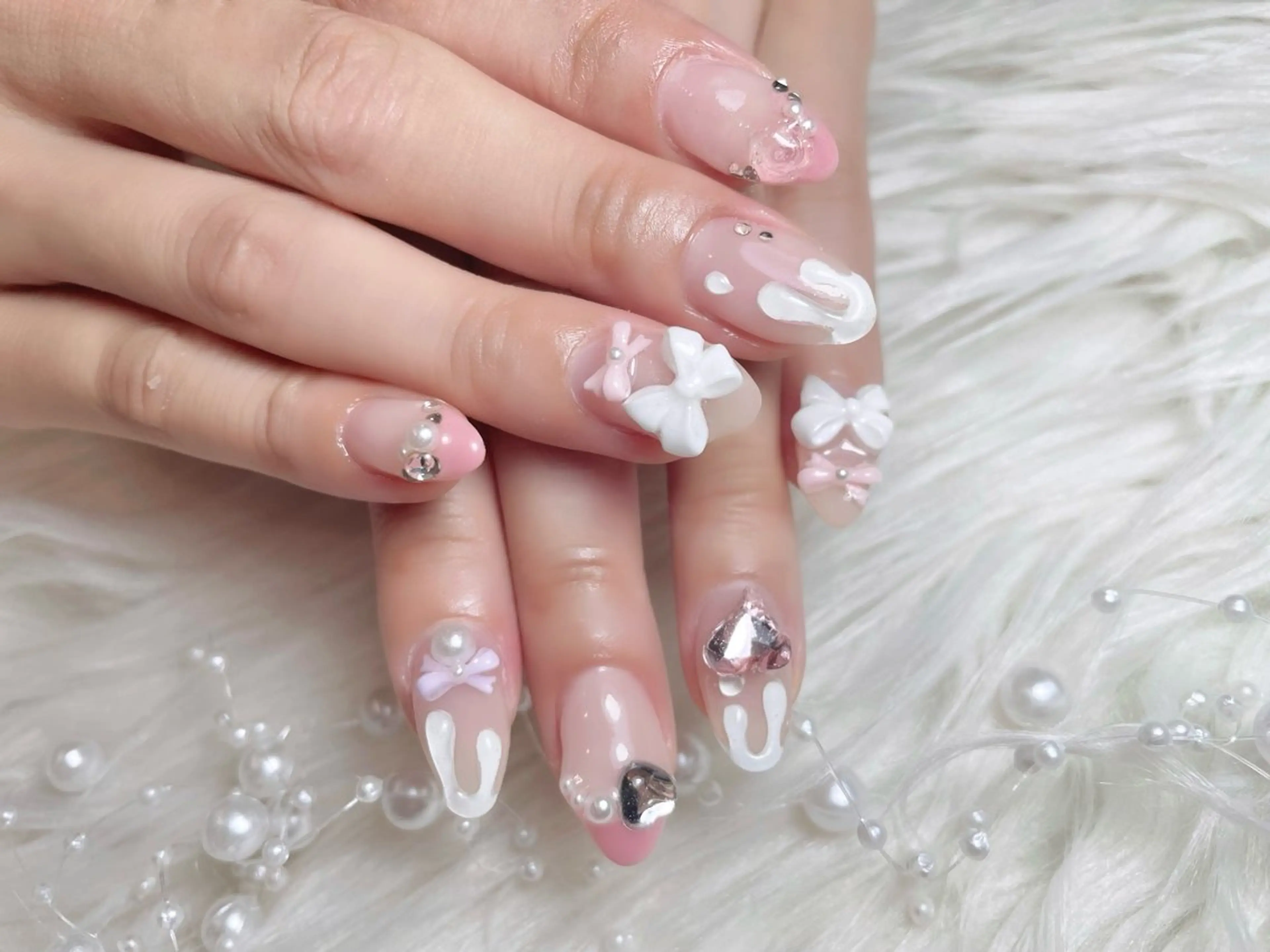 ネイル ジェルネイル 韓国ネイル パラジェル ワンホンネイル ハンドネイル ゆりか ジョアアンジェ福島のネイルデザイン