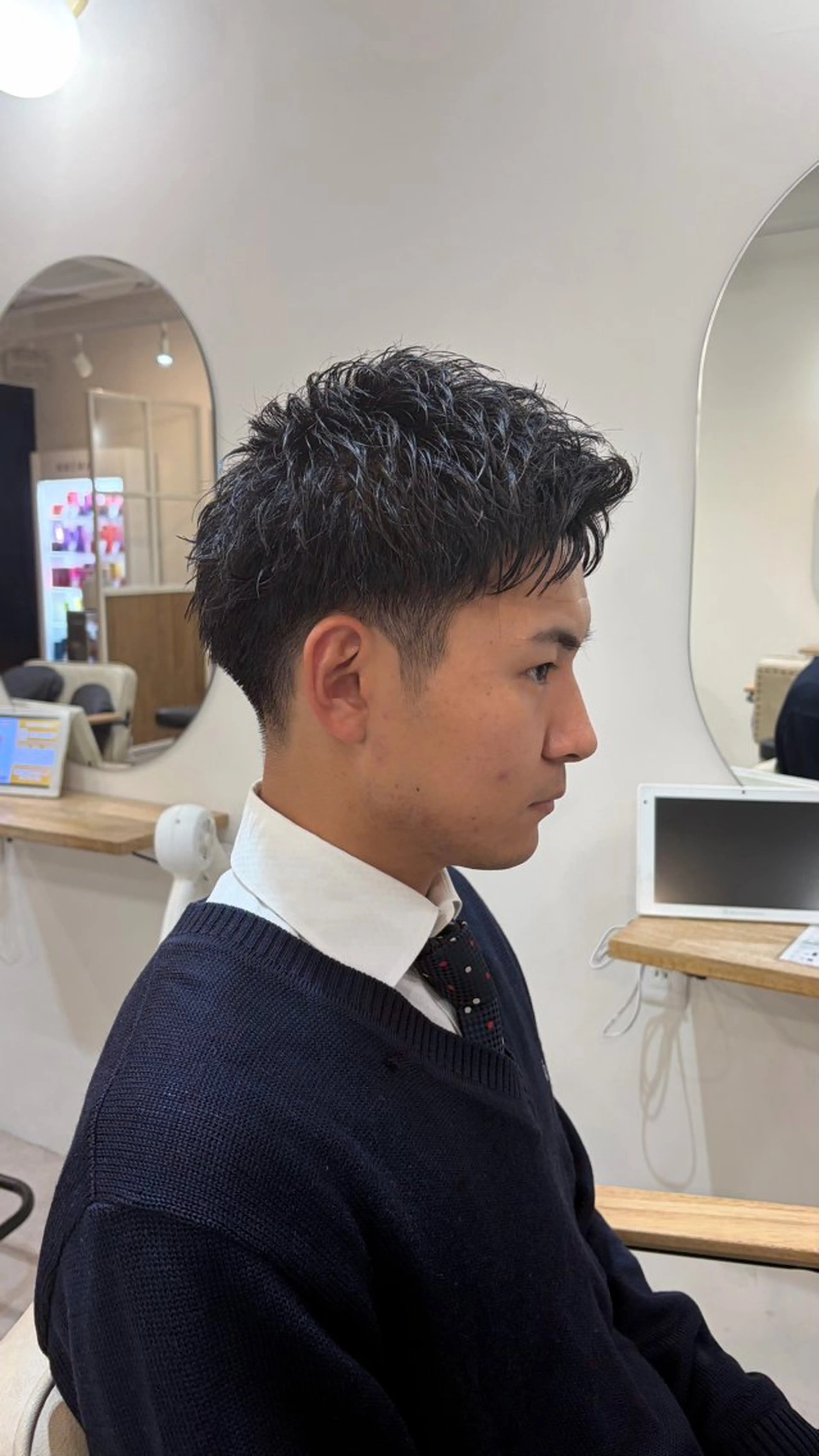 メンズ メンズショート カット カットとカラー ストレートとスパのヘアスタイル