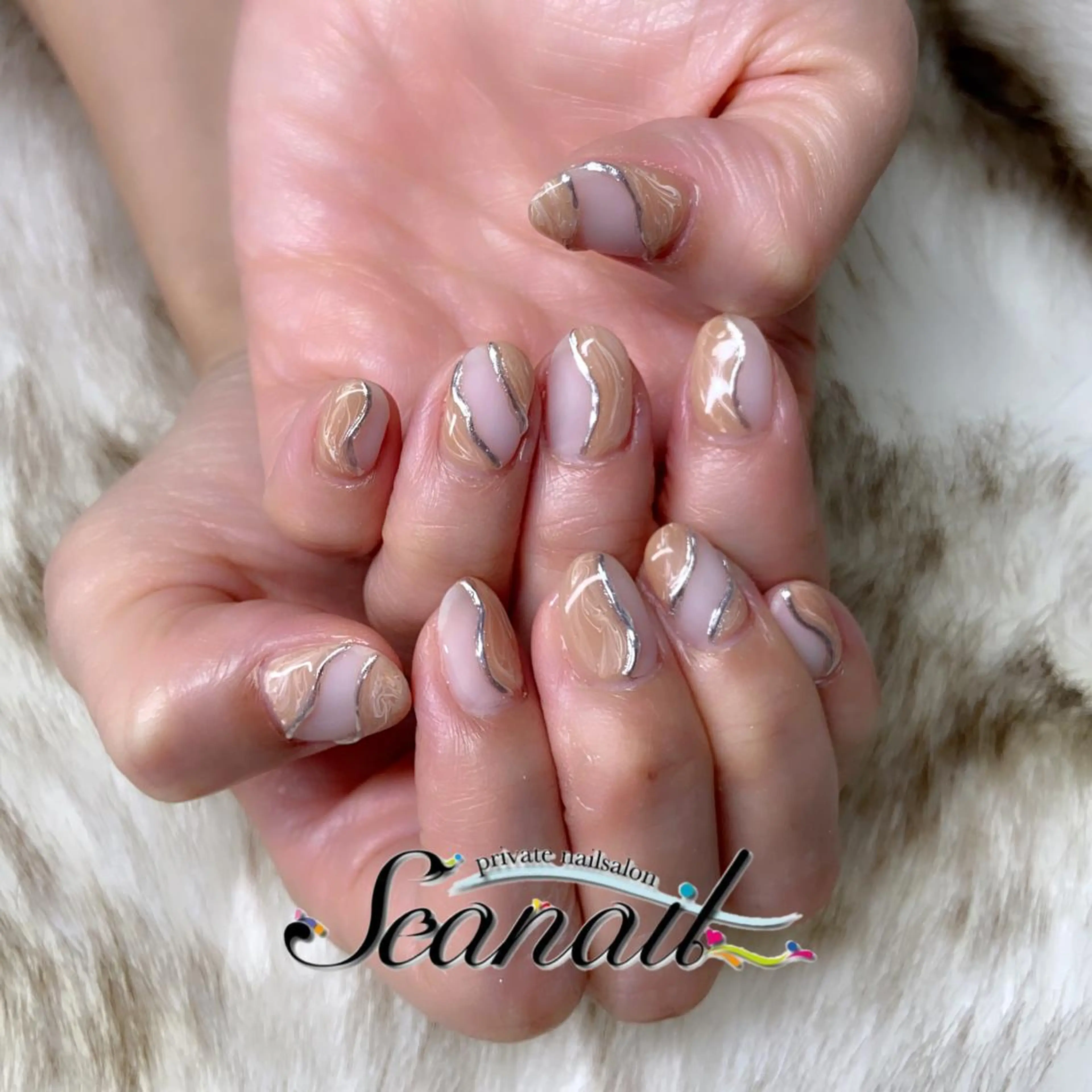 ネイル アートネイル フットネイル ジェルネイル 大理石ネイル(マーブル) 持ち込み 小尾 栞のネイルデザイン