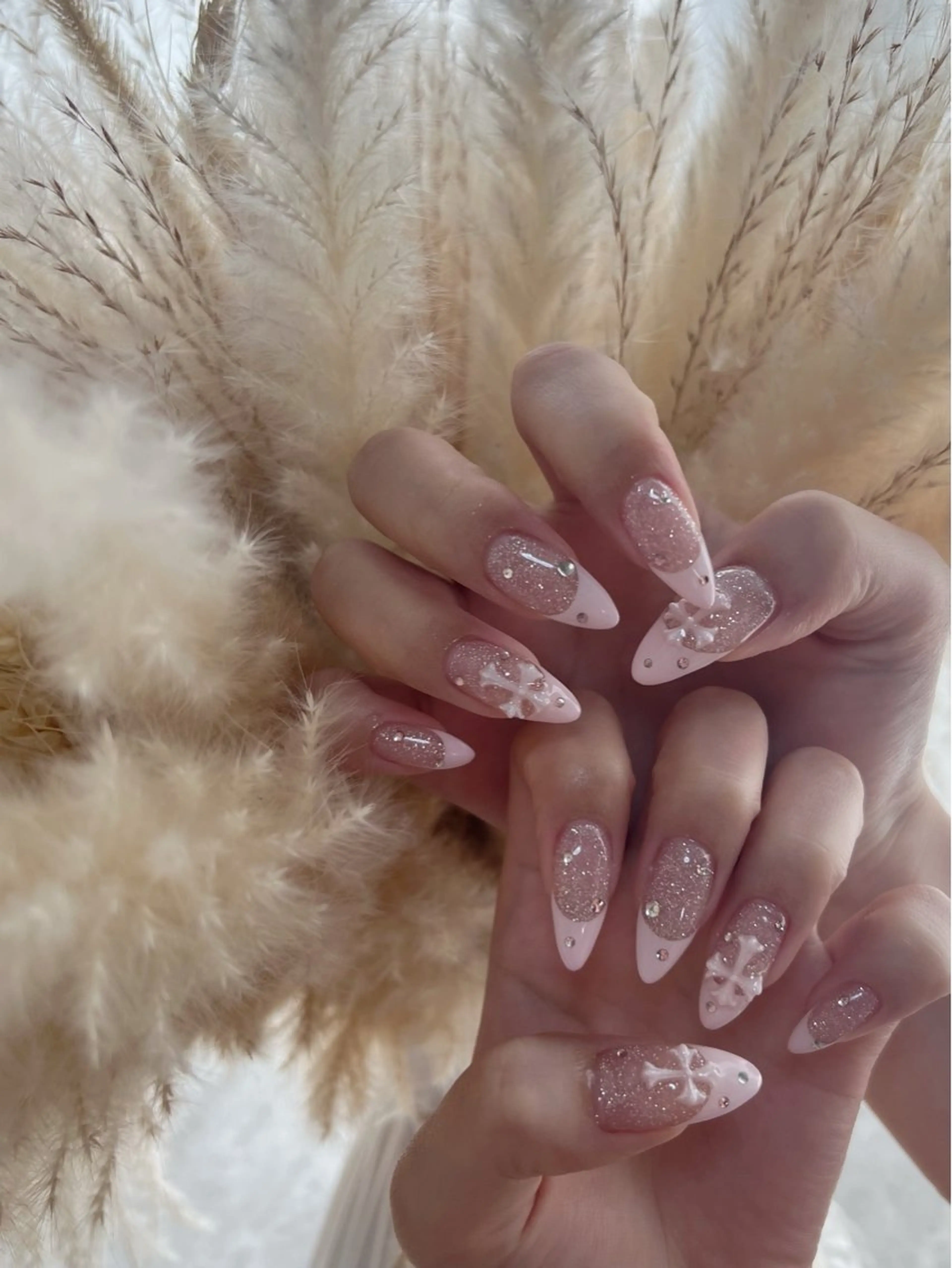 ネイル フレンチネイル ピンク ハンドネイル 川端 京香のネイルデザイン