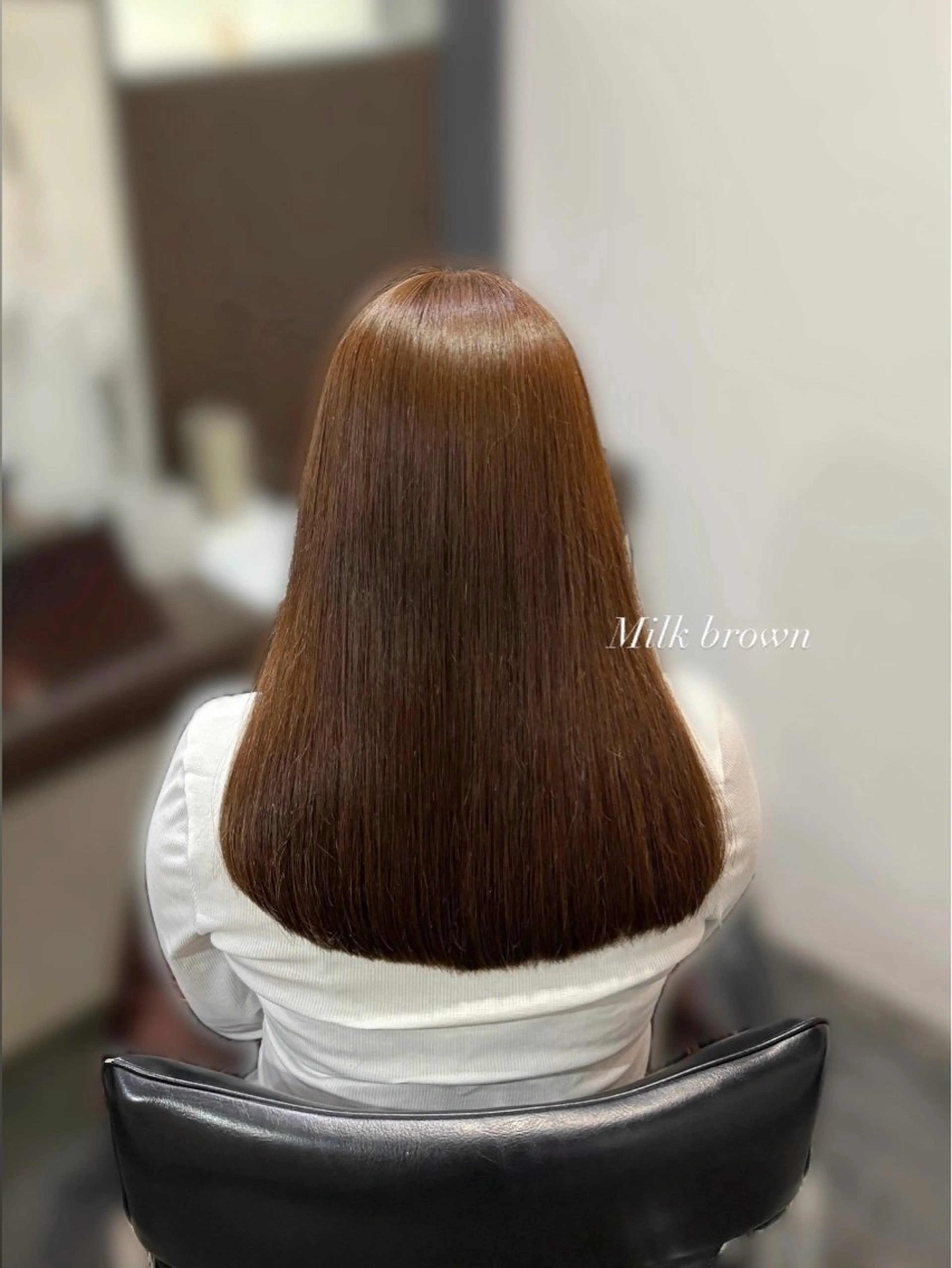 セミロング カラー 石田 亜弥のヘアスタイル