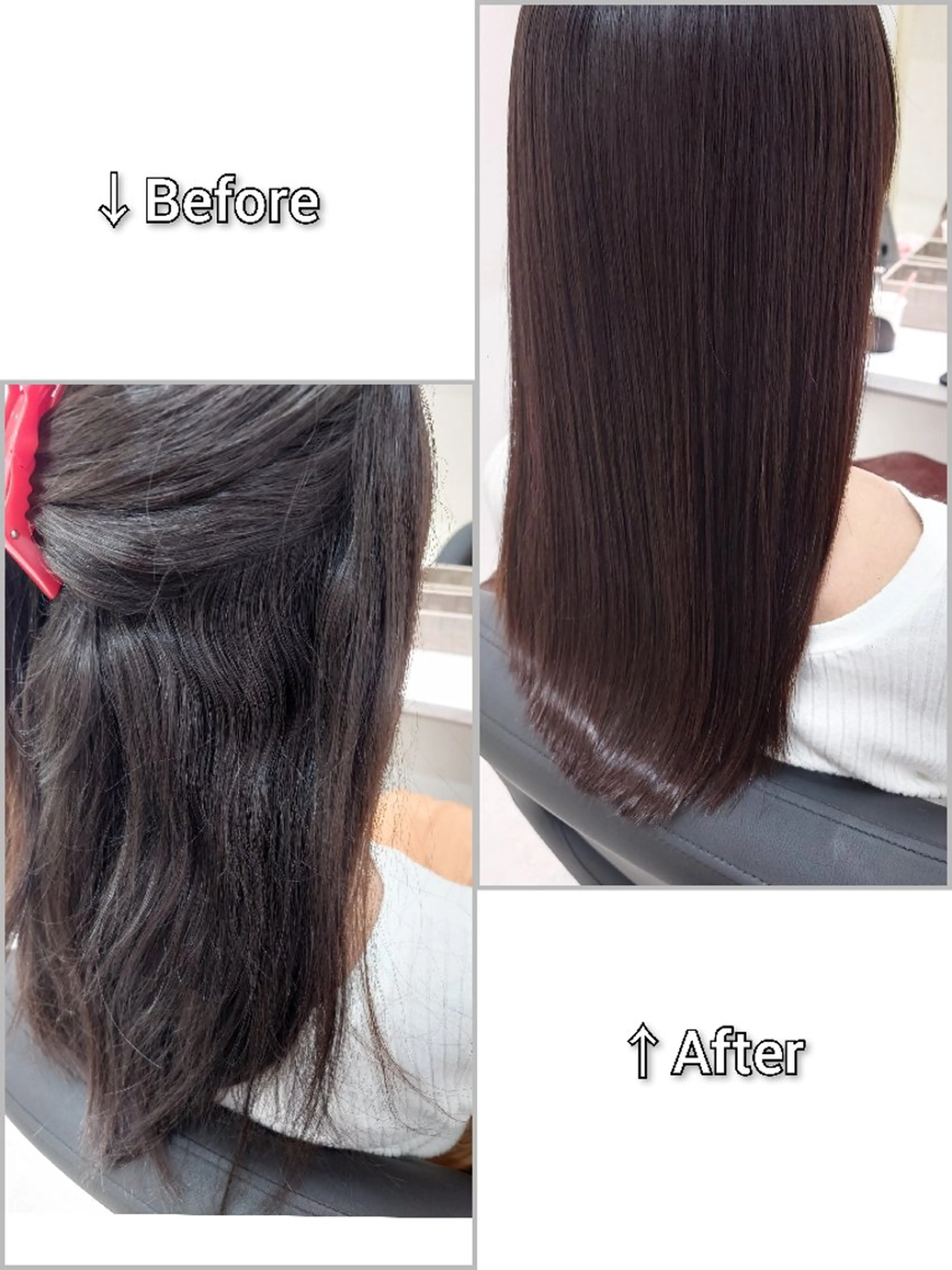 艶髪MAX！縮毛矯正+似合わせカット+ハホニコTR【栄養レベル☆☆☆】+アロマスパ付の写真