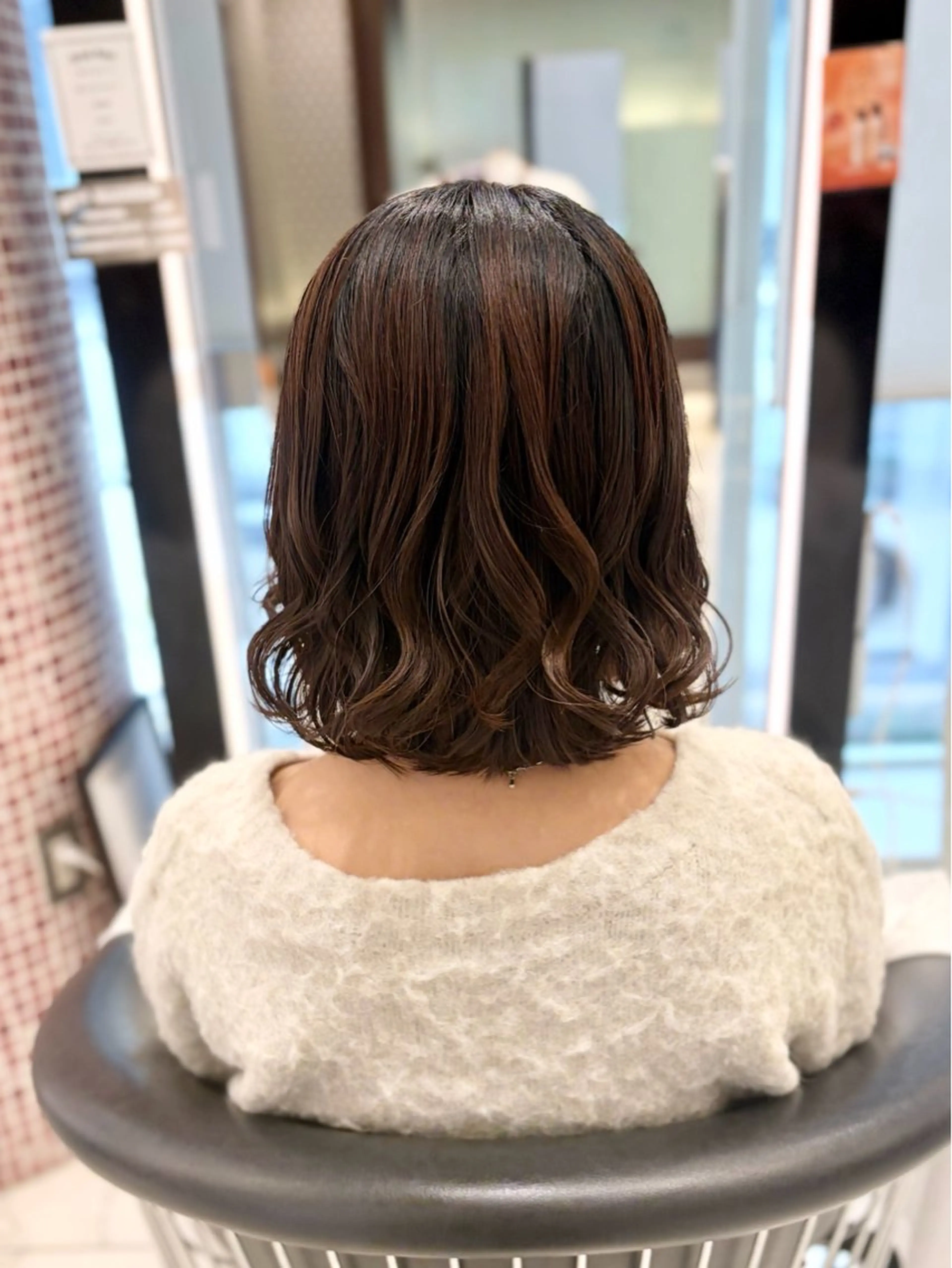 ミディアム パーマ ミディアムパーマ ボブ カット パーマ 🌸銀座No.1パー マ🌸いでいあやのヘアスタイル