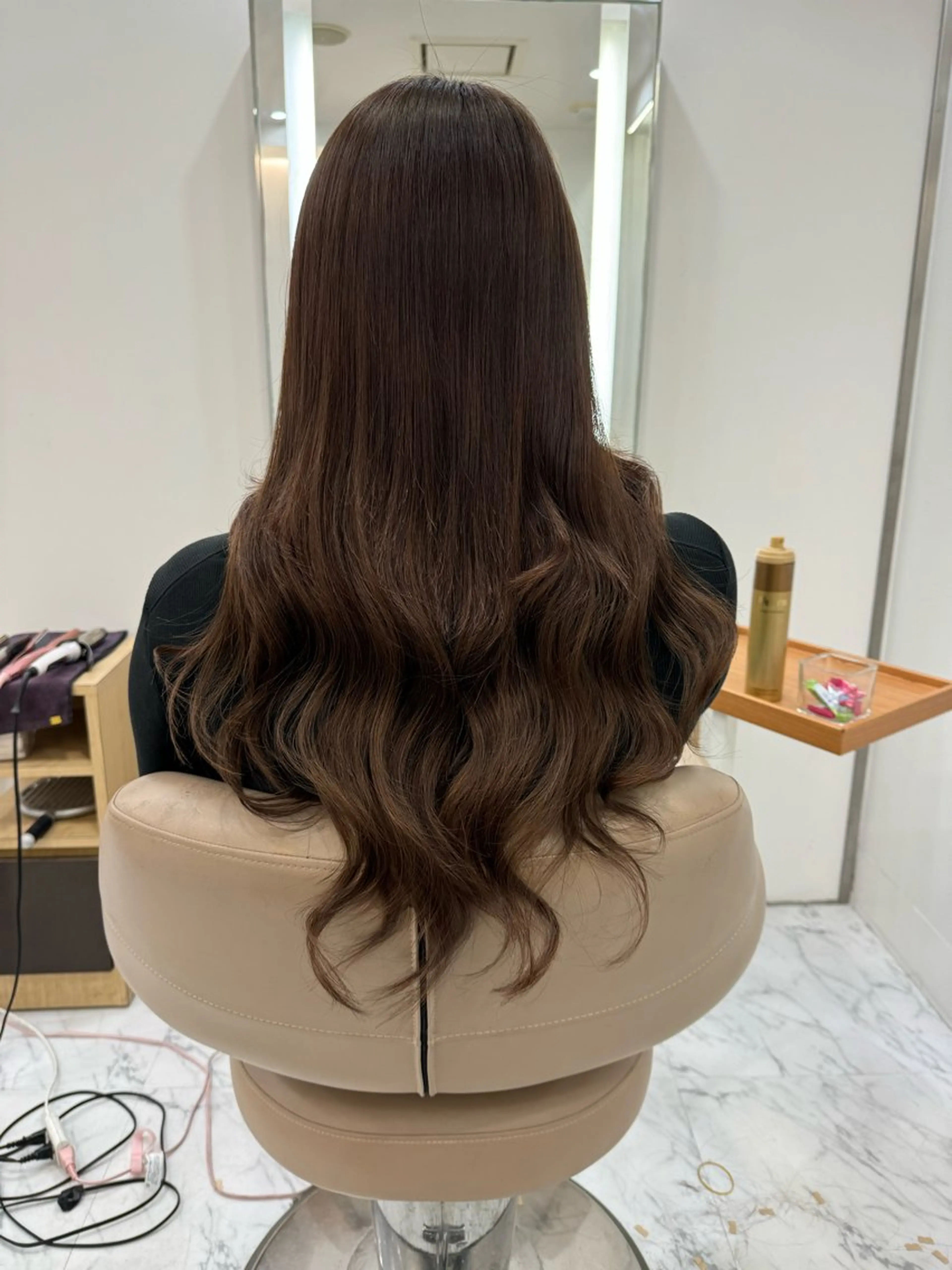セミロング シールエクステ エクステ 韓国風ヘア 濱川響太レディース カットモデルのヘアスタイル