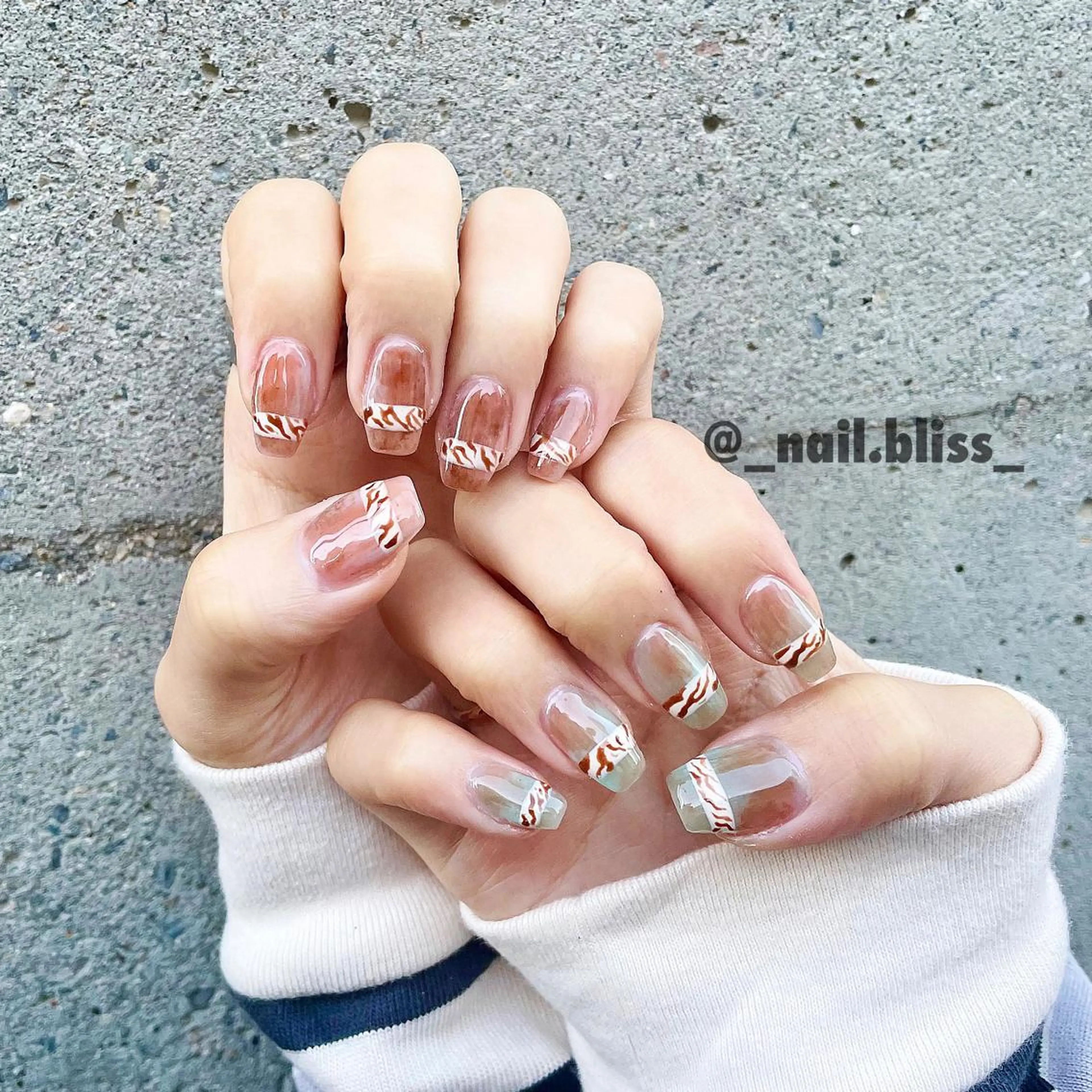 ネイル アニマル柄 ハンドネイル NAIL BLISSのネイルデザイン